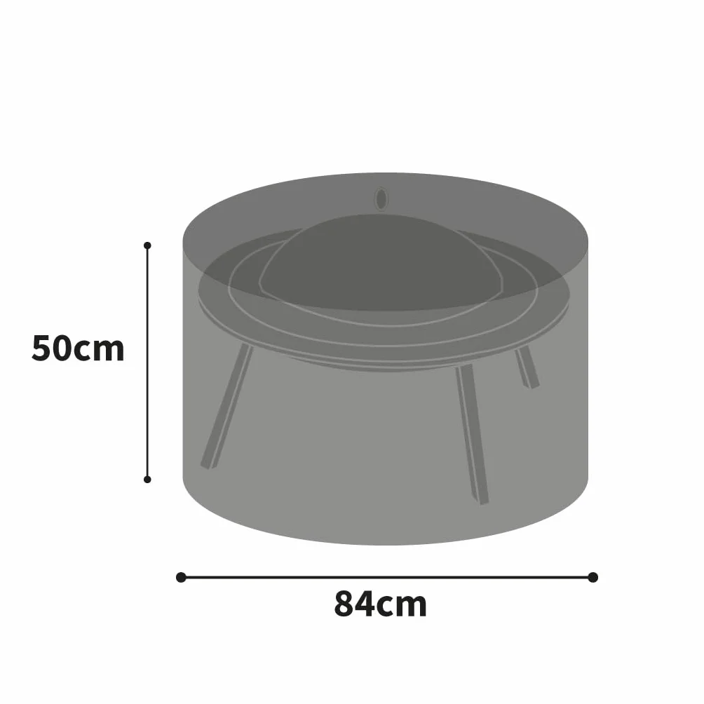 Bosmere Protector 5000, duży, okrągły pokrowiec na palenisko, śr. 84 cm, wys. 50 cm, 100% wodoodporny, chroniony przed promieniowaniem UV, wytrzymały 600D, 5 lat gwarancji, MB785