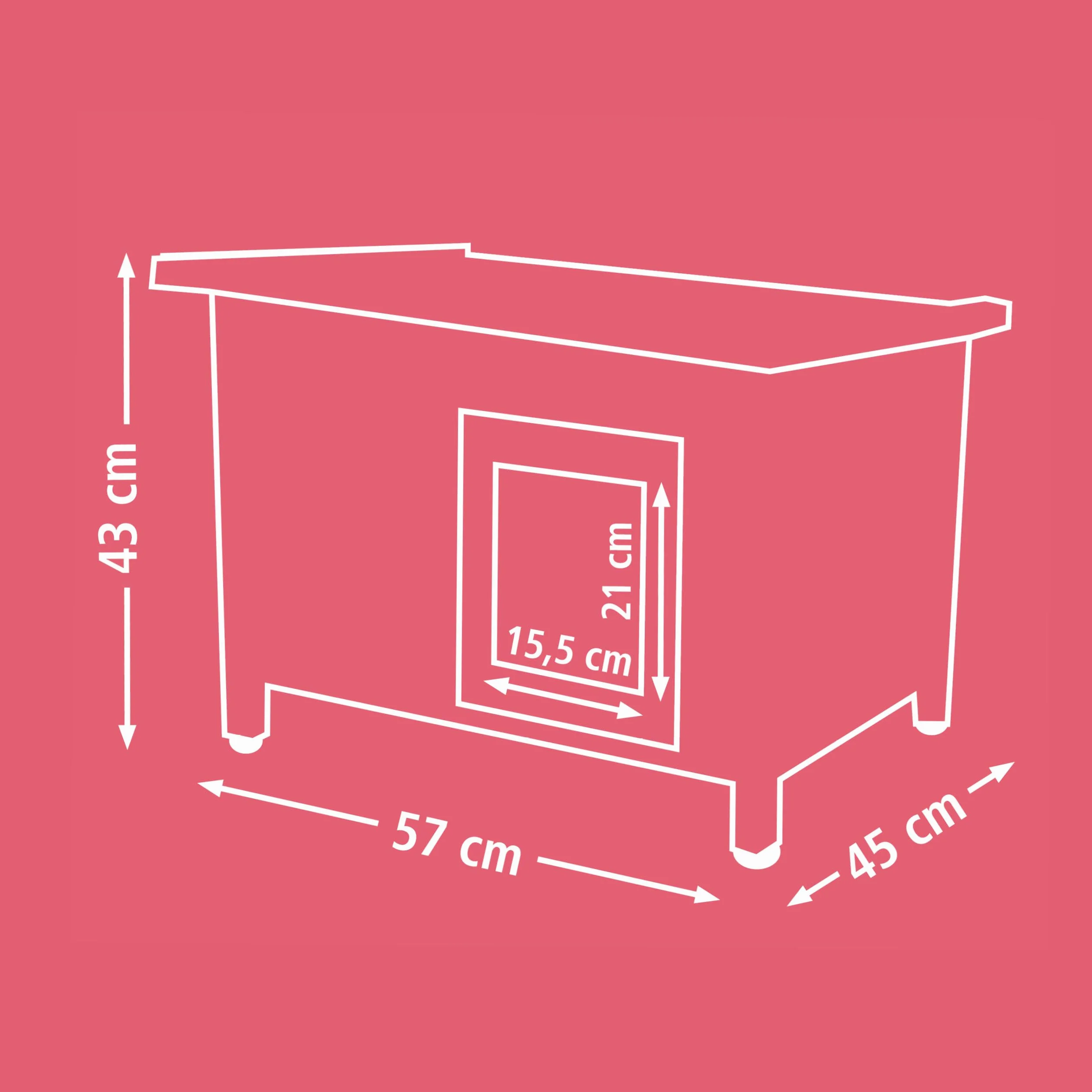 Kerbl Pet Rustica Domek dla Kota, Brązowy, 57 x 45 x 43 cm