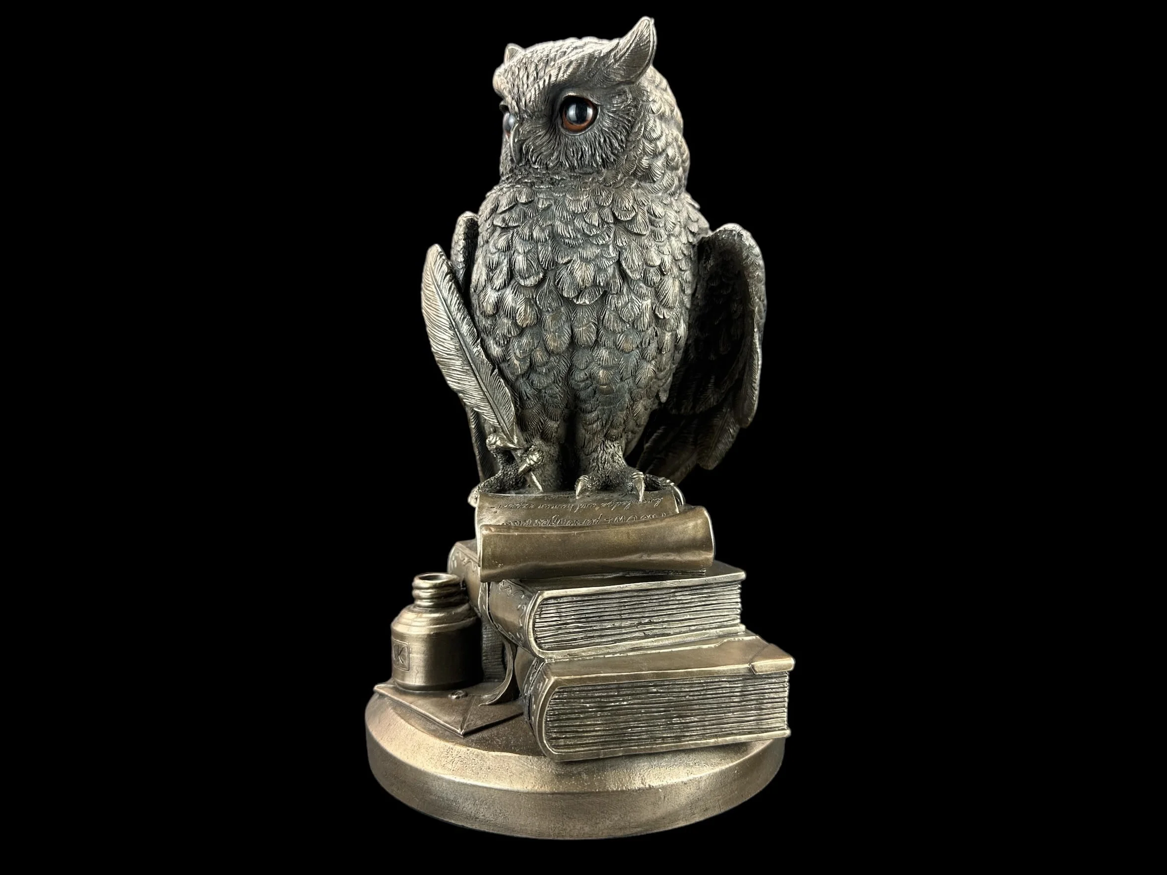 57 SPECIAL REPLICAS Rzeźba dekoracyjna ogromna sowa mądrości na książkach figurka z brązu jako prezent do salonu, dekoracja figurki, dekoracja