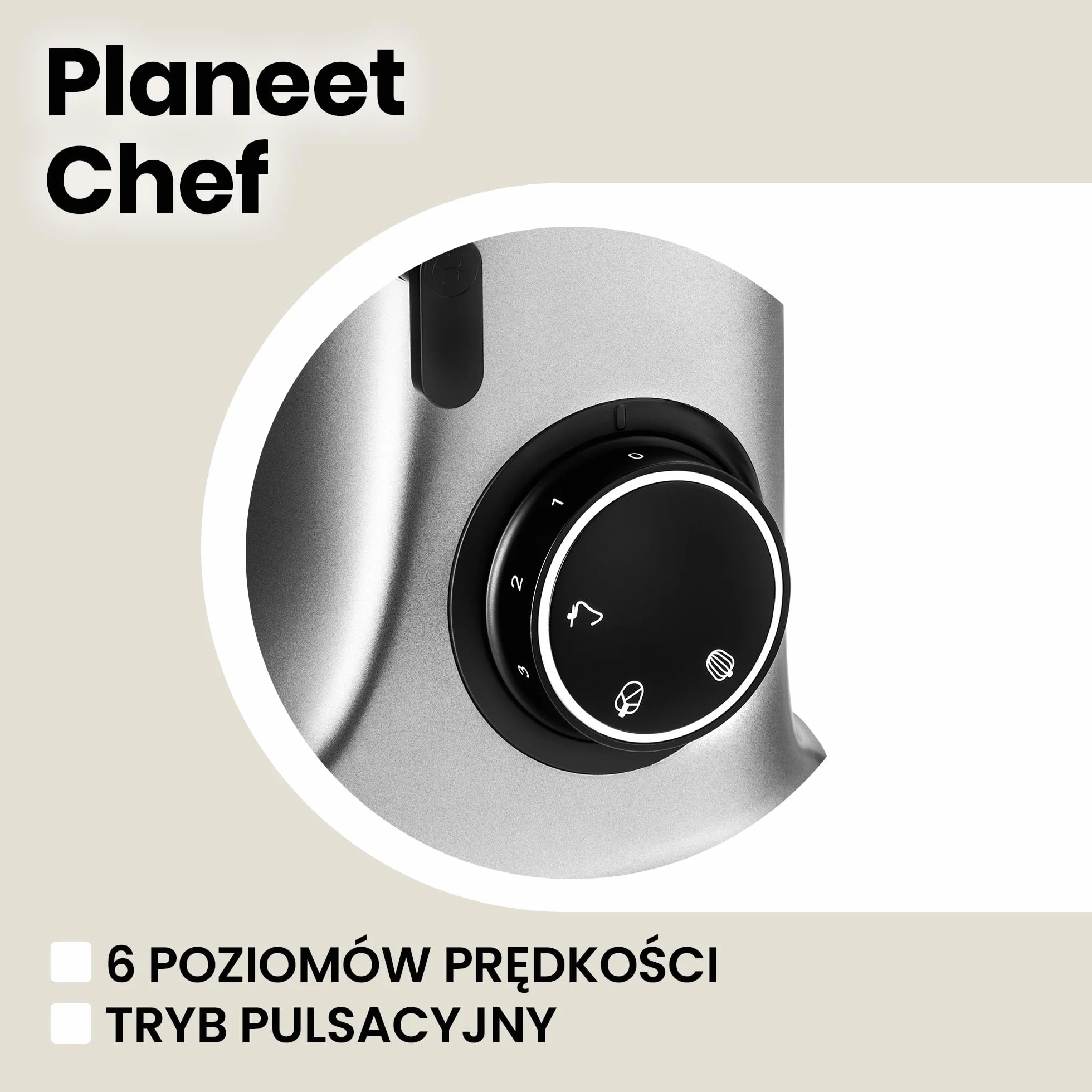ZEEGMA Planeet Chef robot kuchenny, maszyna do ugniatania ciasta 1500 W, wielofunkcyjny robot do ciasta, miska z uchwytem ze stali nierdzewnej 6,5 l, 6 stopni prędkości, 3 mieszadła w zestawie