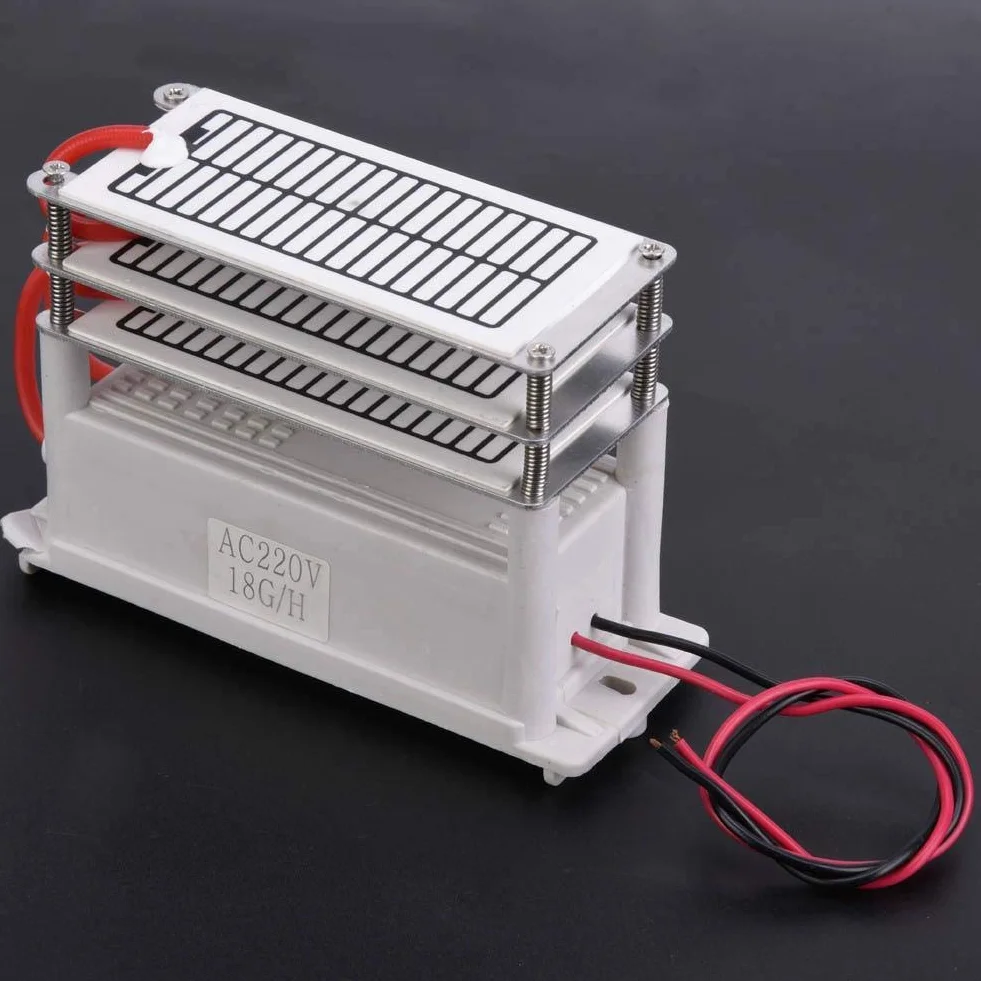 18 g/h tragbarer Ozon-Generator, Ozonisator, Wasserreiniger, Ozon, Formaldehyd, Entfernung AC220/AC110 V, 90 W, optional, 220 V.