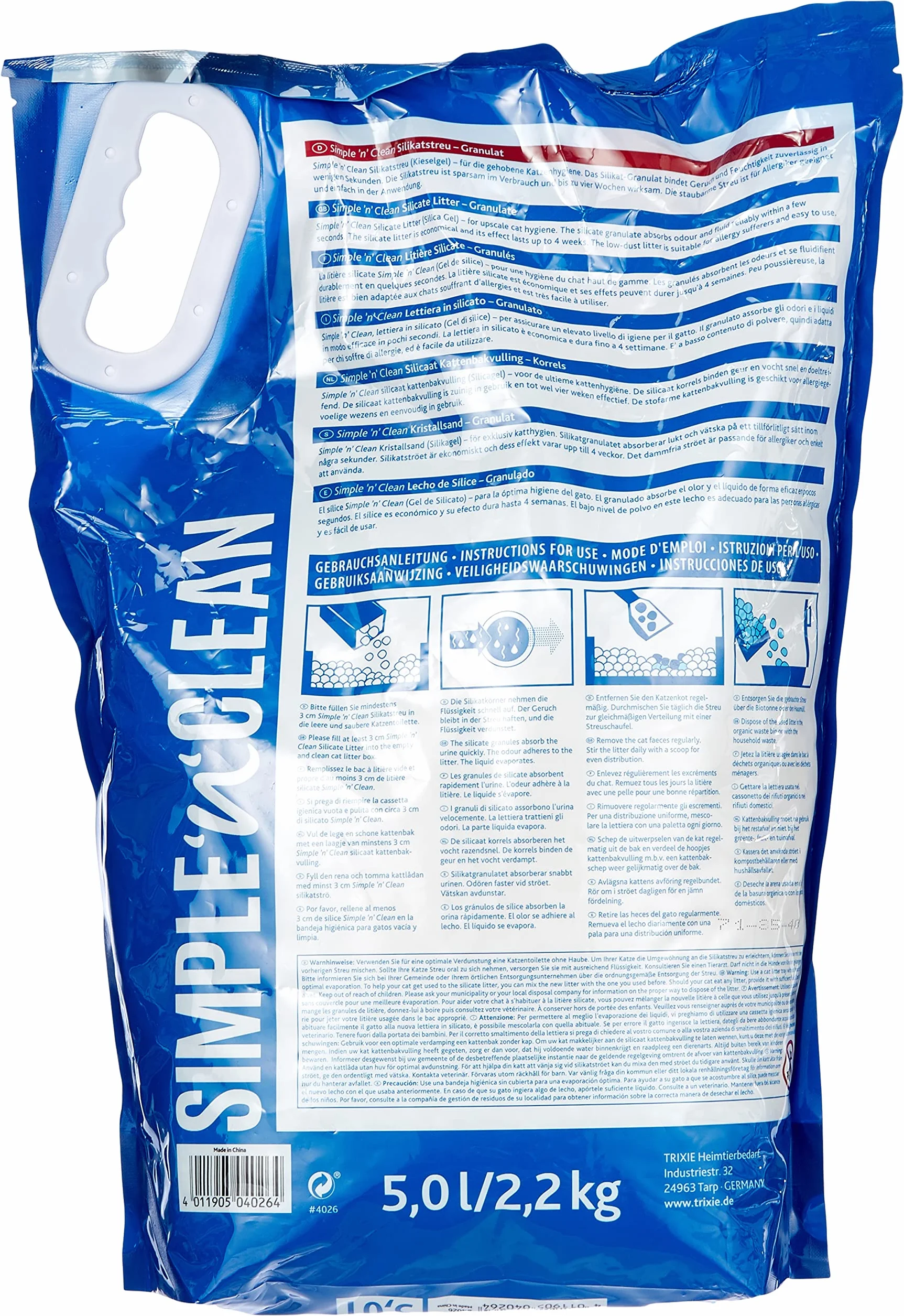 Trixie Simple'N'Clean Żwirek dla Kota, 5 l