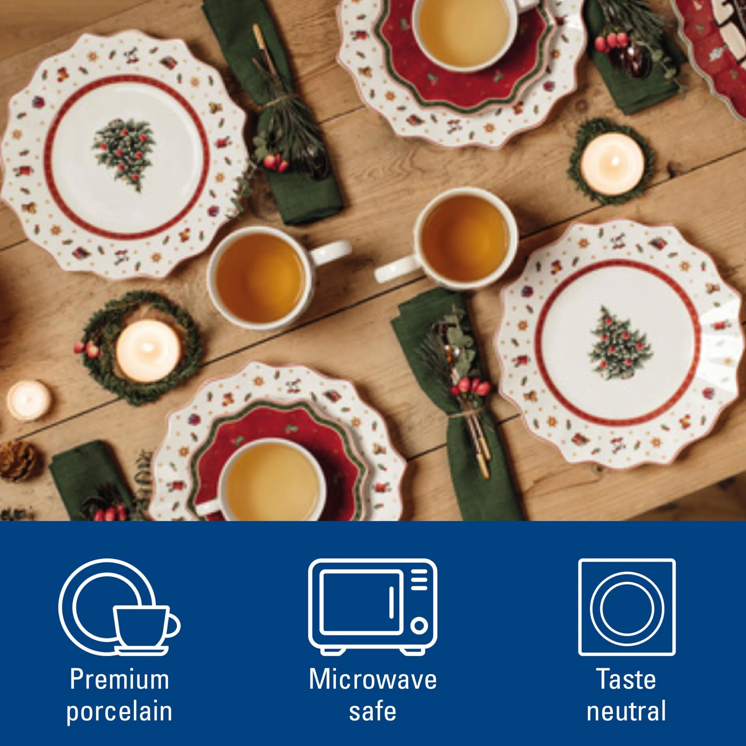 Villeroy & Boch Toy'S Delight Serwis Śniadaniowy, Biały/Czerwony, 6 elementów