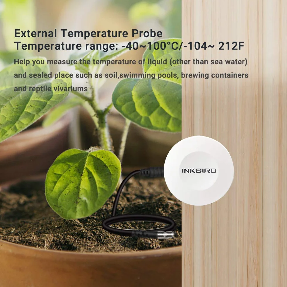 Inkbird IBS-TH1 Wewnętrzny termometr zewnętrzny Higrometr Bluetooth z aplikacją Smart Sensor z ekranem LED