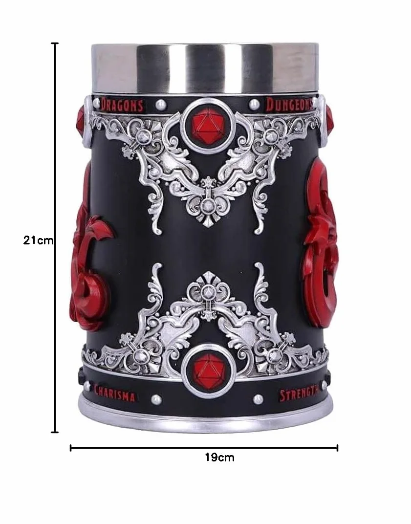 Nemesis Now Dungeons & Dragons Fantasy Role Play Die D20 tankard, żywica poliestrowa, czarny, 1 szt. (1 szt.)