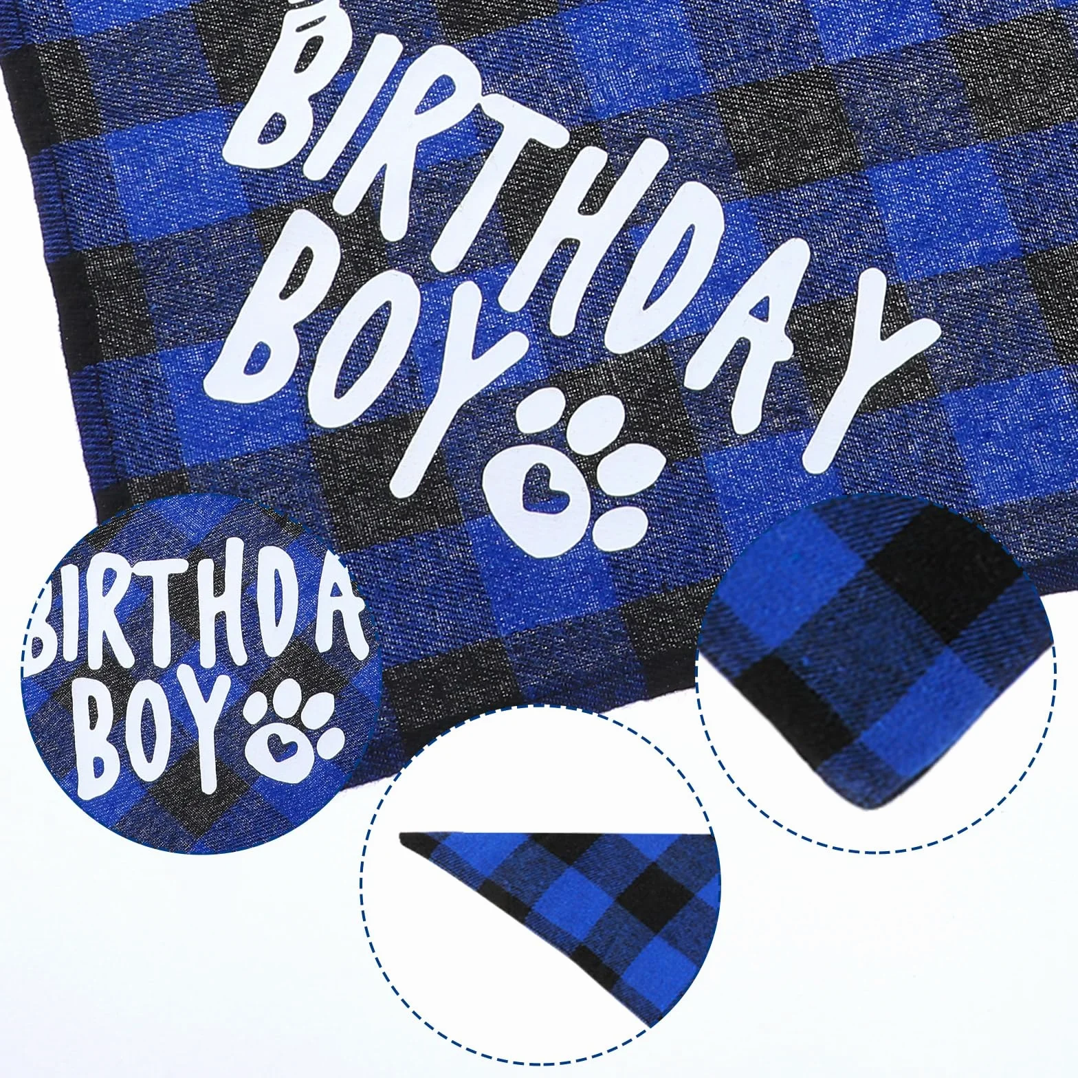 Bandana urodzinowa dla psa 71 cm trójkątna śliniak dekoracje urodzinowe