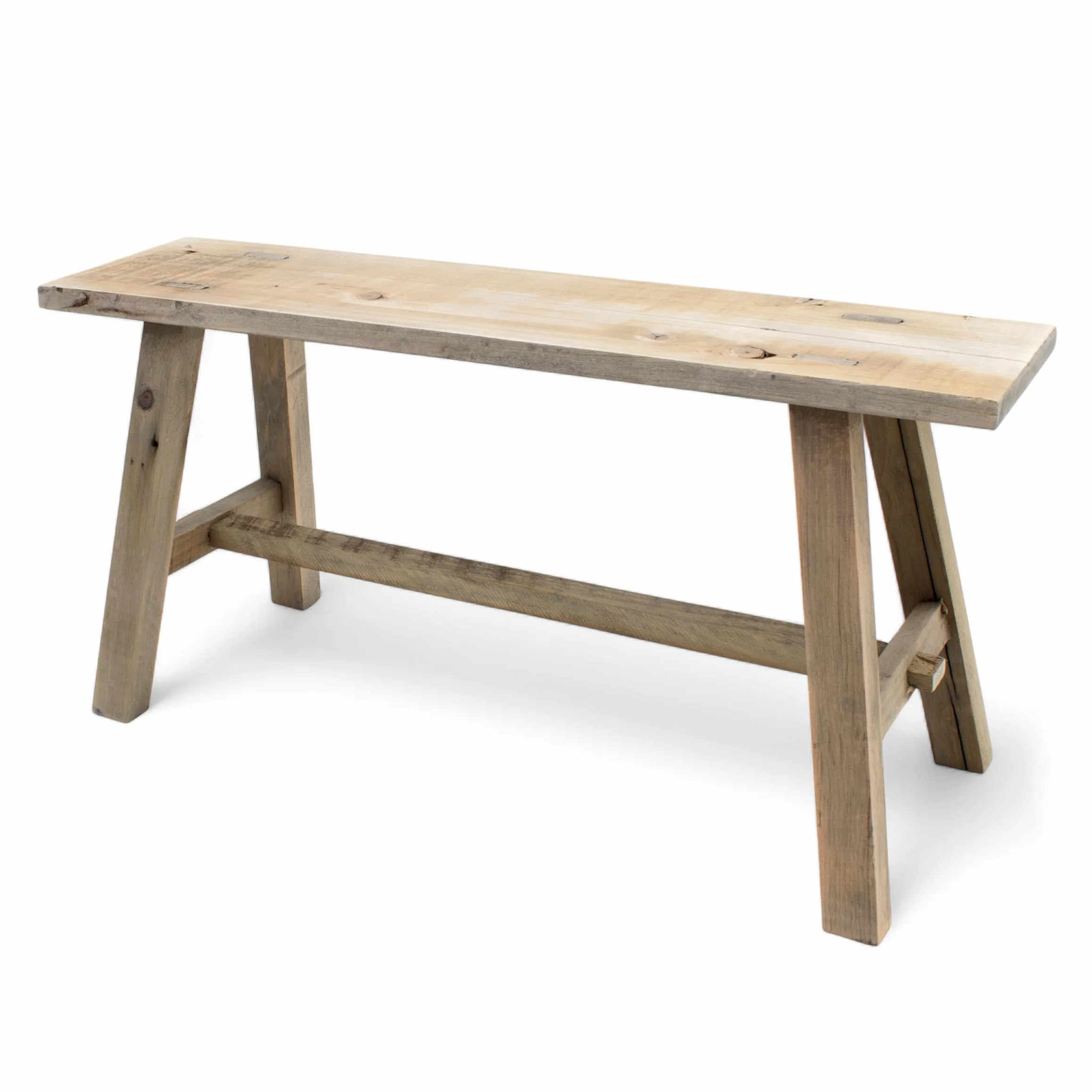 Spetebo Drewniana dekoracyjna ławeczka na kwiaty – 58 x 27 x 22 cm – drewniana ławka ogrodowa, stojak na rośliny, kwietnik