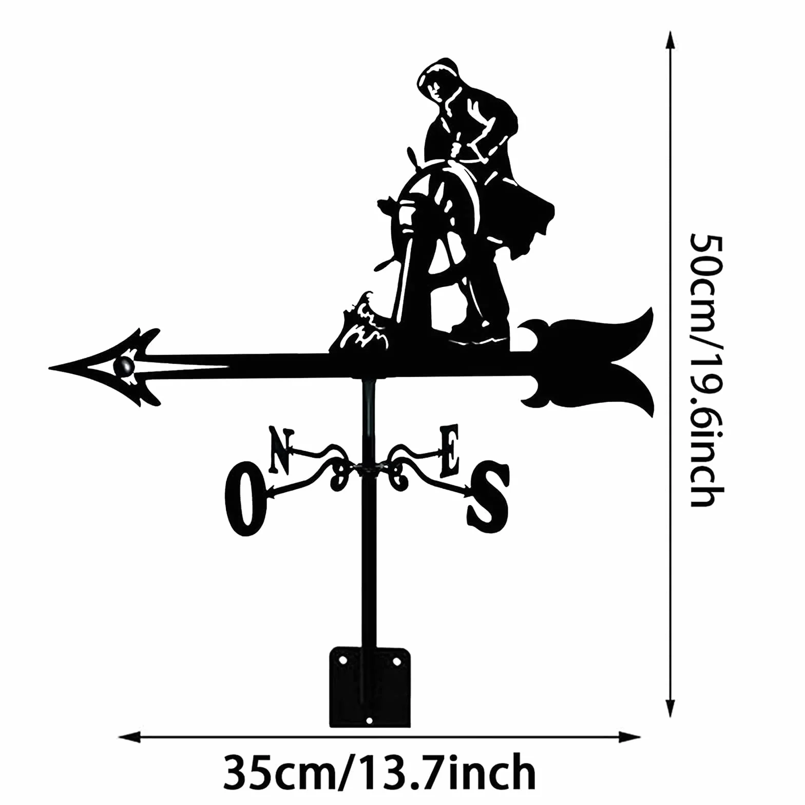 Weathervane wiatrowskaz wiatrowskaz metalowy wiatrowskaz z łopatkami dachowymi narzędzie pomiarowe dekoracje ogrodowe na zewnątrz gospodarstwo podwórko altanka kierunkowskaz