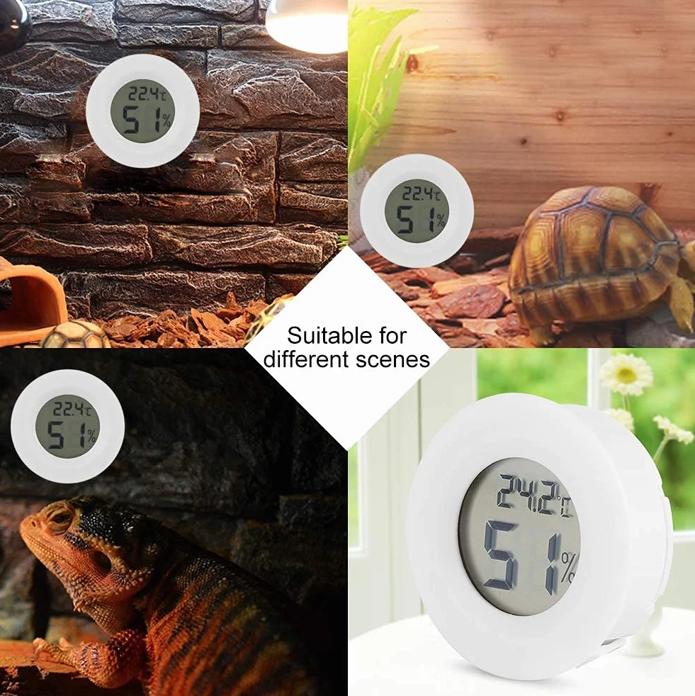 Termometr cyfrowy Higrometr Miernik temperatury wewnętrznej Detektor Okrągły termometr elektroniczny z wyświetlaczem LCD do kuchni samochodowej Kryty ogród Piwnica Lodówka Szafka