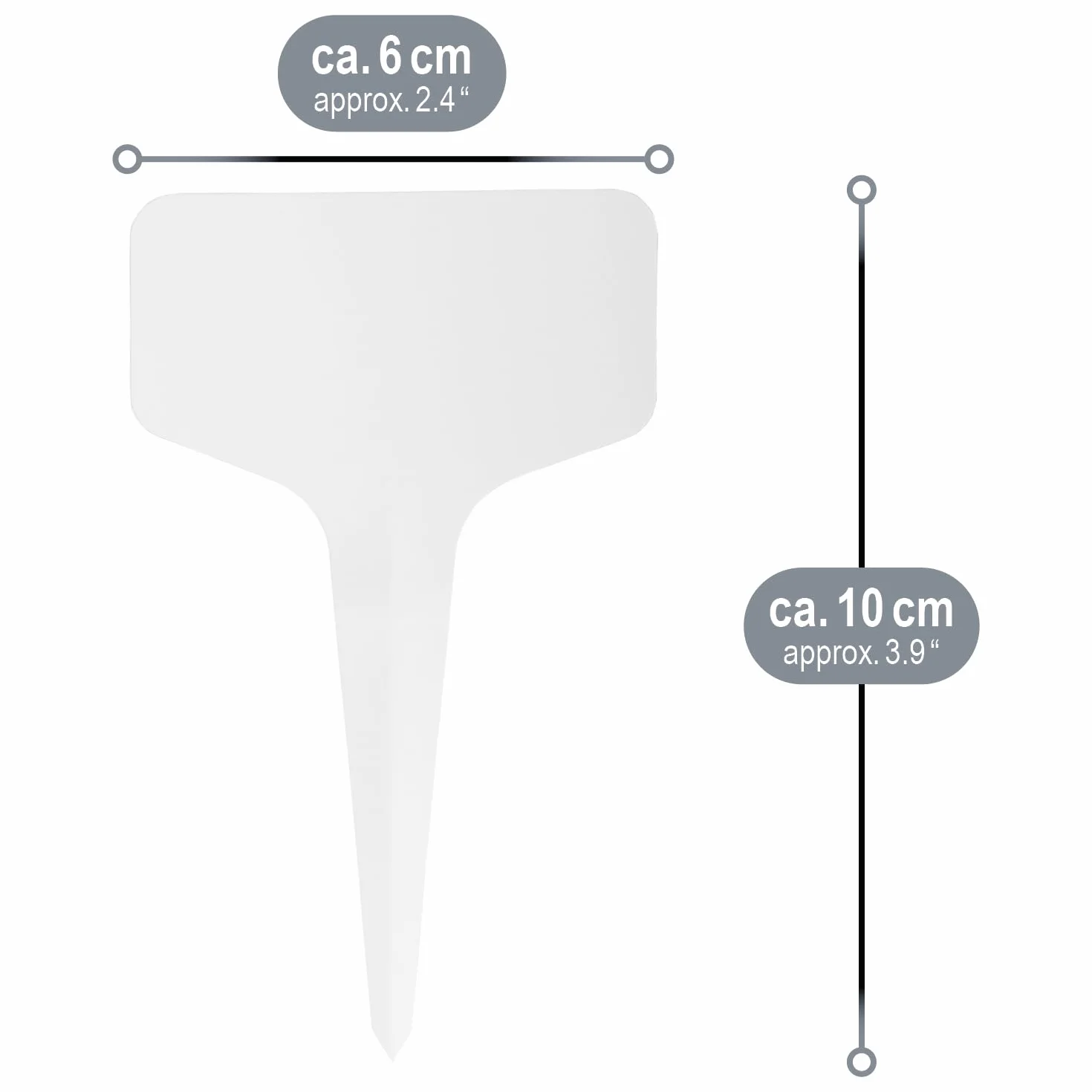 COM-FOUR® 100x tabliczki do roslin z markerami z podwójna koncówka - etykiety wtykowe 10 cm do pokojów, balkonów, ogrodów - wtyki do oznakowania roslin - wtyki uprawowe