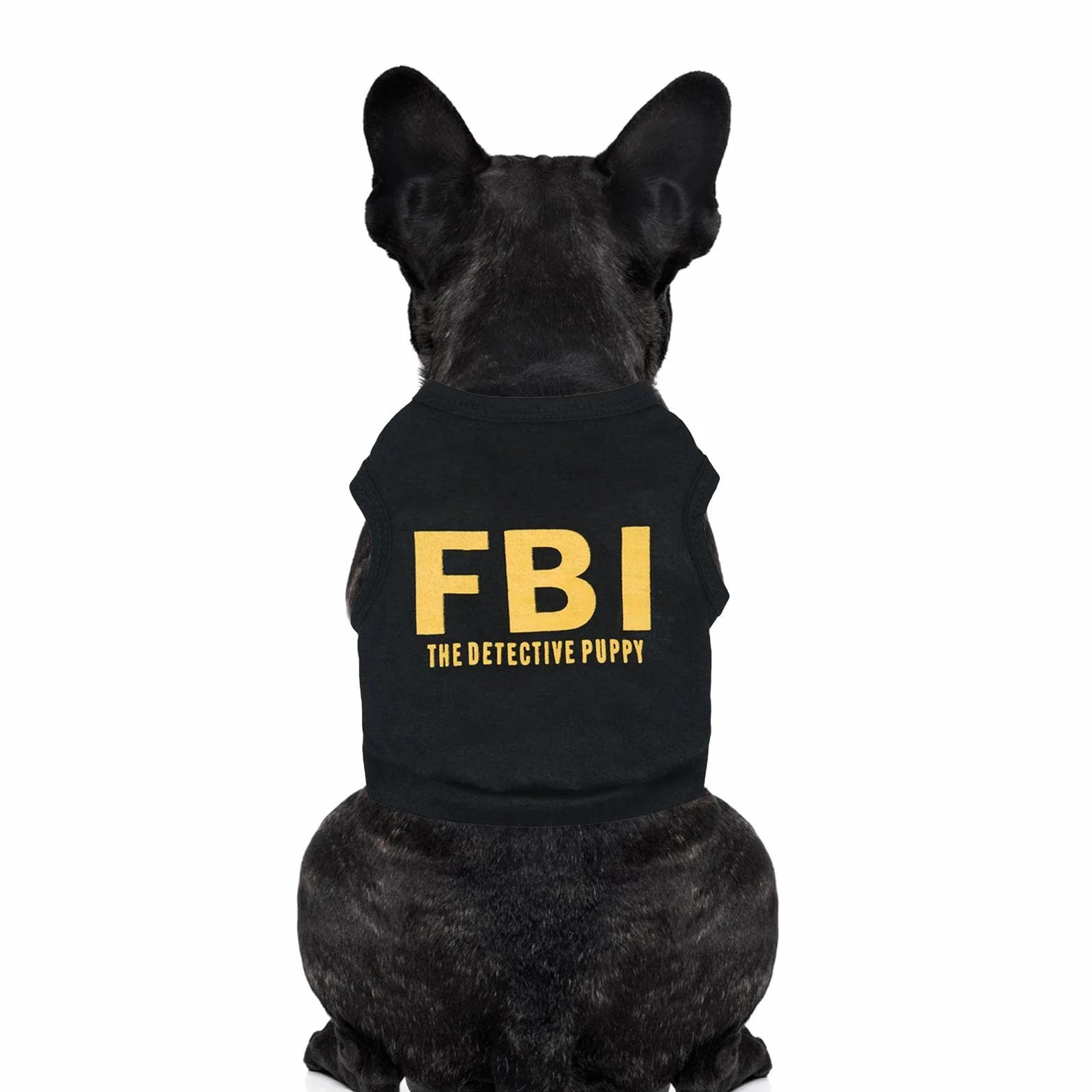 Koszulka dla psa JINGLING ze wzorem FBI bawełniana letnia rozmiar S-L