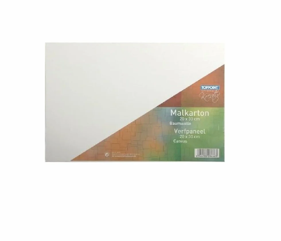 Stylex 28666-P10 Tablica Malarska, 20 X 30 cm, Opakowanie 10 Sztuk, Grubość 3 Mm, Pokryta 100 % Tkaniną Bawełnianą, Zagruntowana na Biało, do Farb Olejnych, Akrylowych i Tempery, Gwaszu Malarstwo