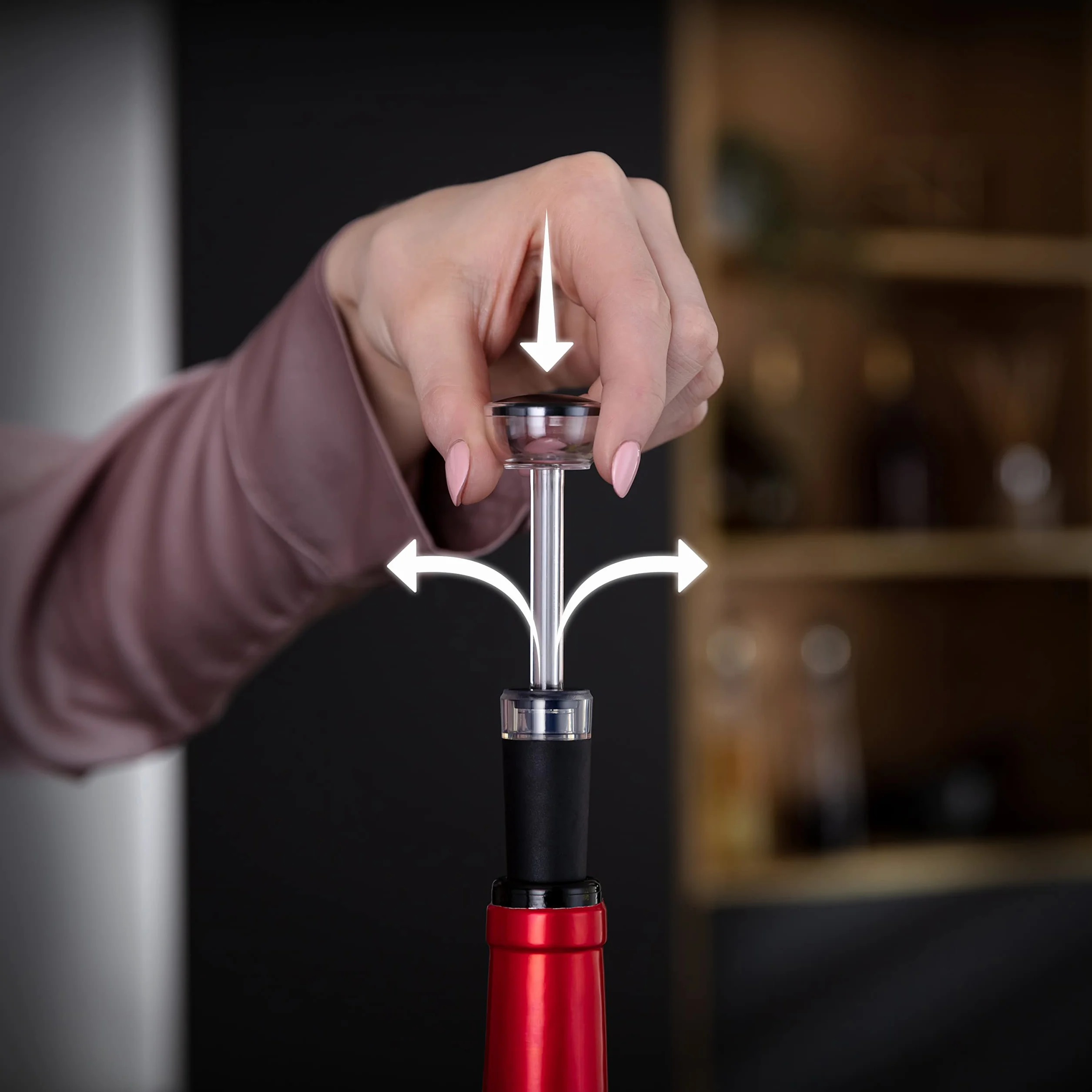 Haier HAWGKIT02 Zestaw akcesoriów do wina, w tym napowietrzacz i łapacz kropel w kształcie tulipana, zatyczka próżniowa, jakość premium