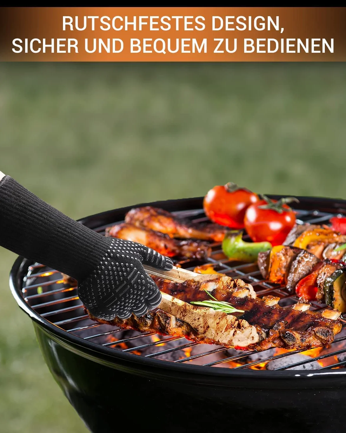 Rękawice do grilla, odporne na wysokie temperatury, do piekarnika, do pieczenia - OUTDOUSE BBQ, rękawice kuchenne do gotowania, pieczenia