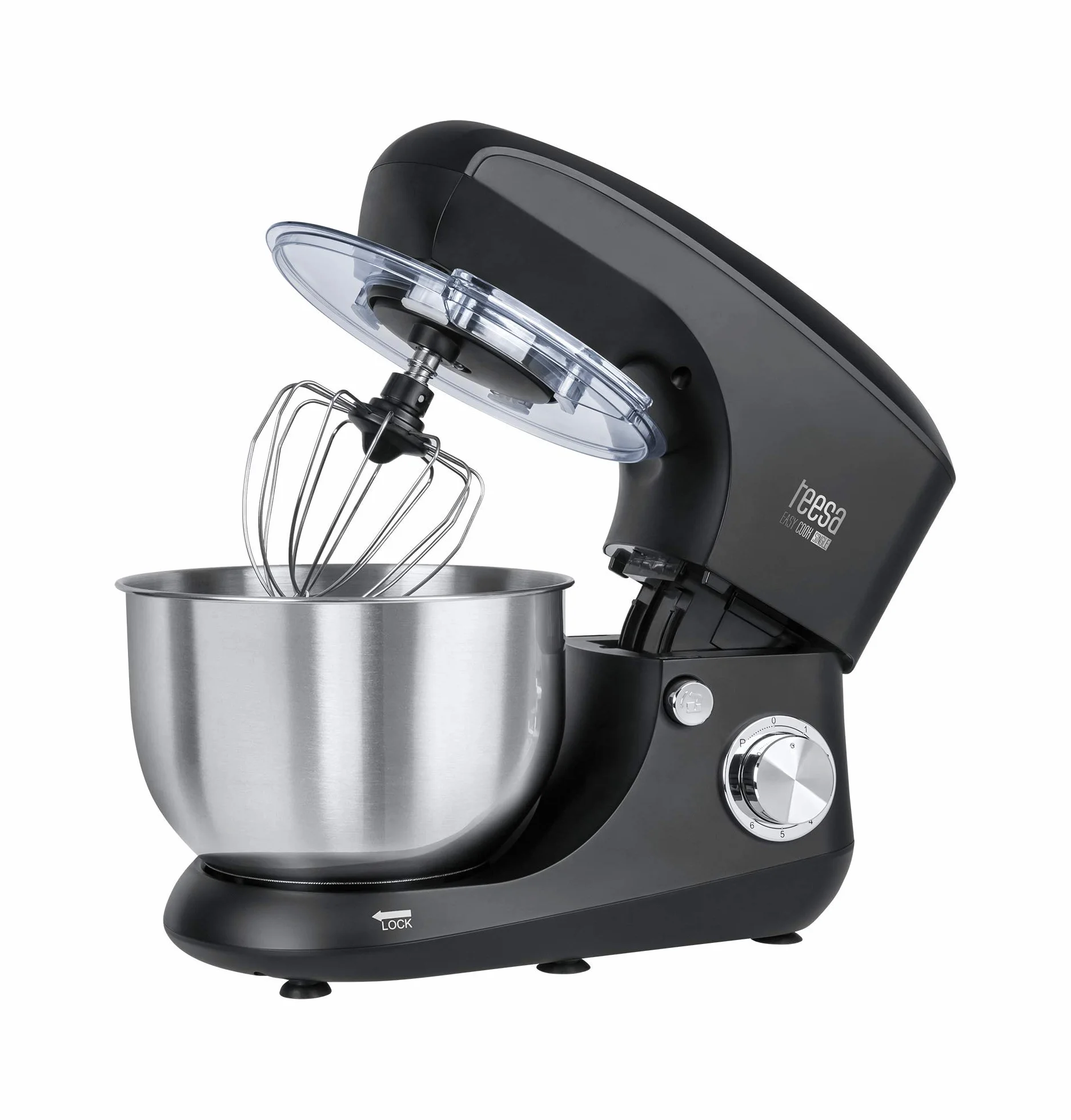 Teesa Robot Kuchenny EASY COOK SINGLE 1400 W Regulacja Prędkości Misa 5,5 L Funkcja Pracy Pulsacyjnej TSA3545-B Czarny