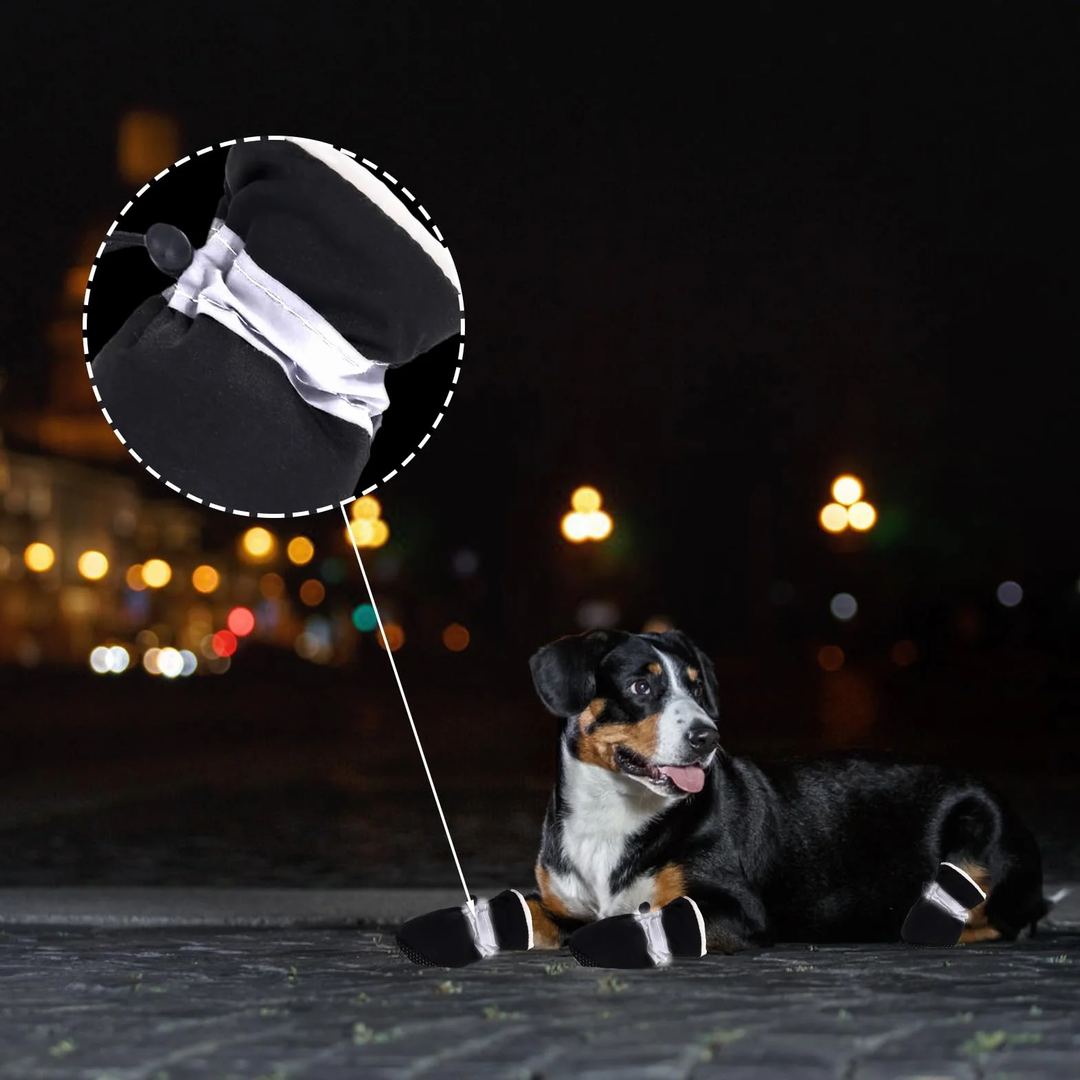 Paw Protector wodoodporne buty dla psa antypoślizgowe odblaskowe 4 szt.