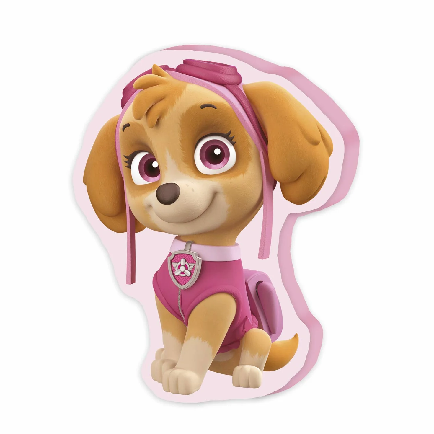 Herding Paw Patrol poduszka konturowa, 35 x 20 x 5 cm, poliester, różowa/brązowa