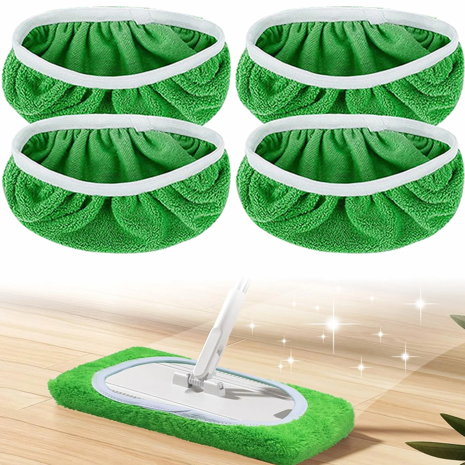 Ścierki wielokrotnego użytku do Swiffer Sweeper Mop, 25 x 11,5 cm Słuchawki z mikrofibry Swiffer, 4 sztuki ściereczki do mopa z mikrofibry, do wszystkich rodzajów podłóg