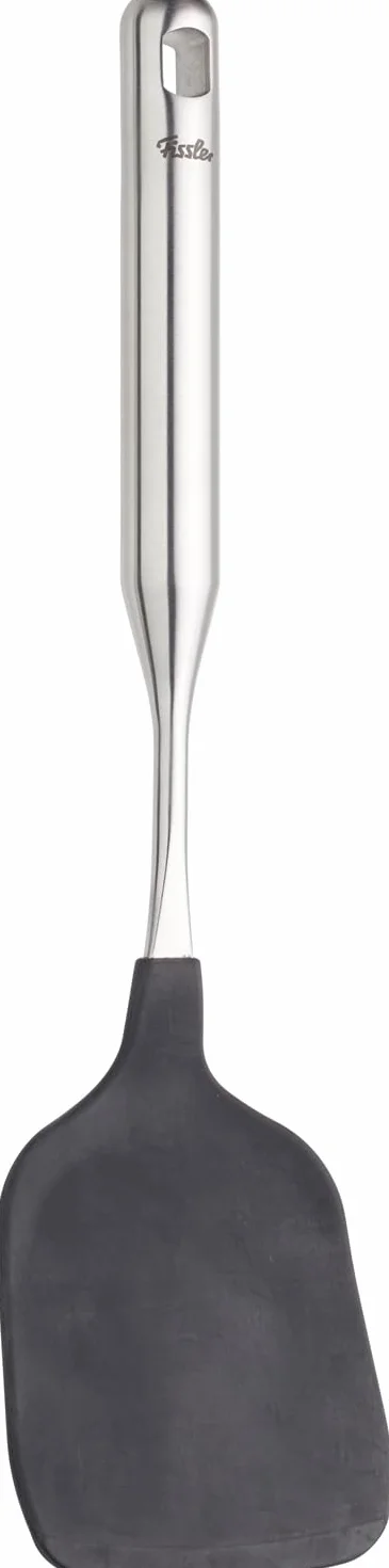 Fissler Essential/silikonowa łopatka wok z uchwytem ze stali nierdzewnej (34,5 cm) łopatka do patelni, do naleśników, nadaje się do mycia w zmywarce