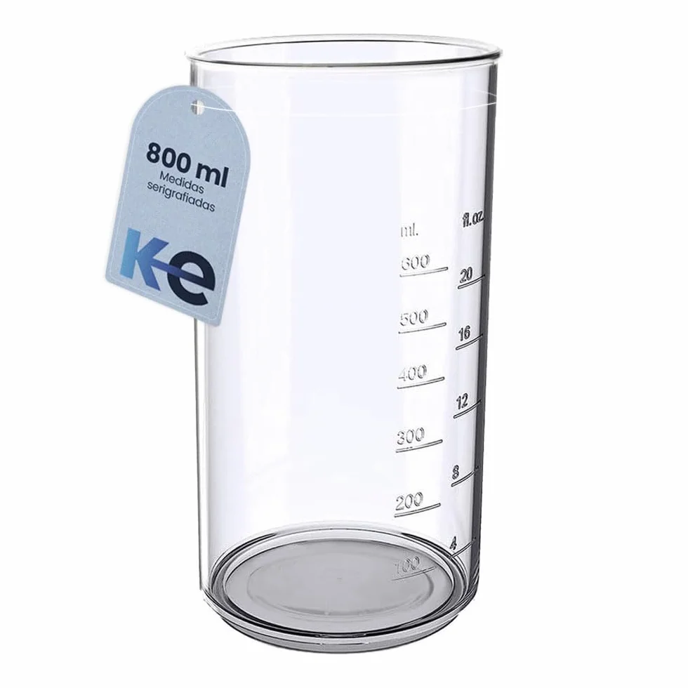27 uncji kubek z miarką do blendera zanurzeniowego | Bez BPA plastikowy kubek z wylewkiem, stabilną podstawą i wyraźnymi pomiarami | Kubek miksujący do smoothie, zup i sosów | ANAKEL HOME