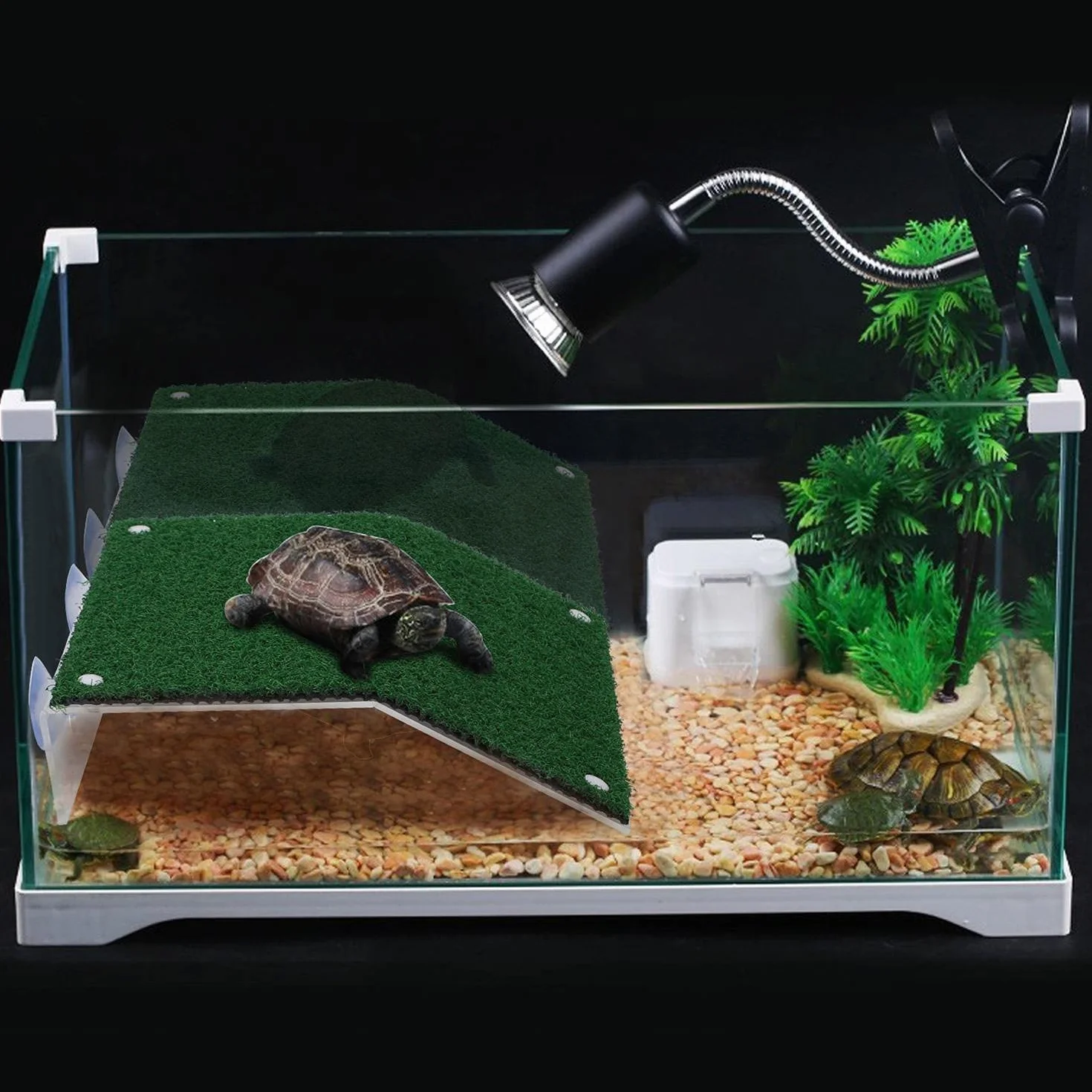Platforma do wspinaczki żółw zielona trawa 20x10x12x5,2 cm