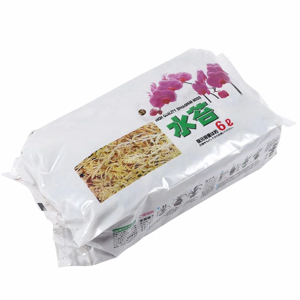 Eujgoov 6L Garden Sphagnum Moss Nawilżający Orchideen Moos Sphaigne Nutrition Organiczny Nawóz do Orchidei Phalaenopsis, EUJGOOVW4I6XVG50B