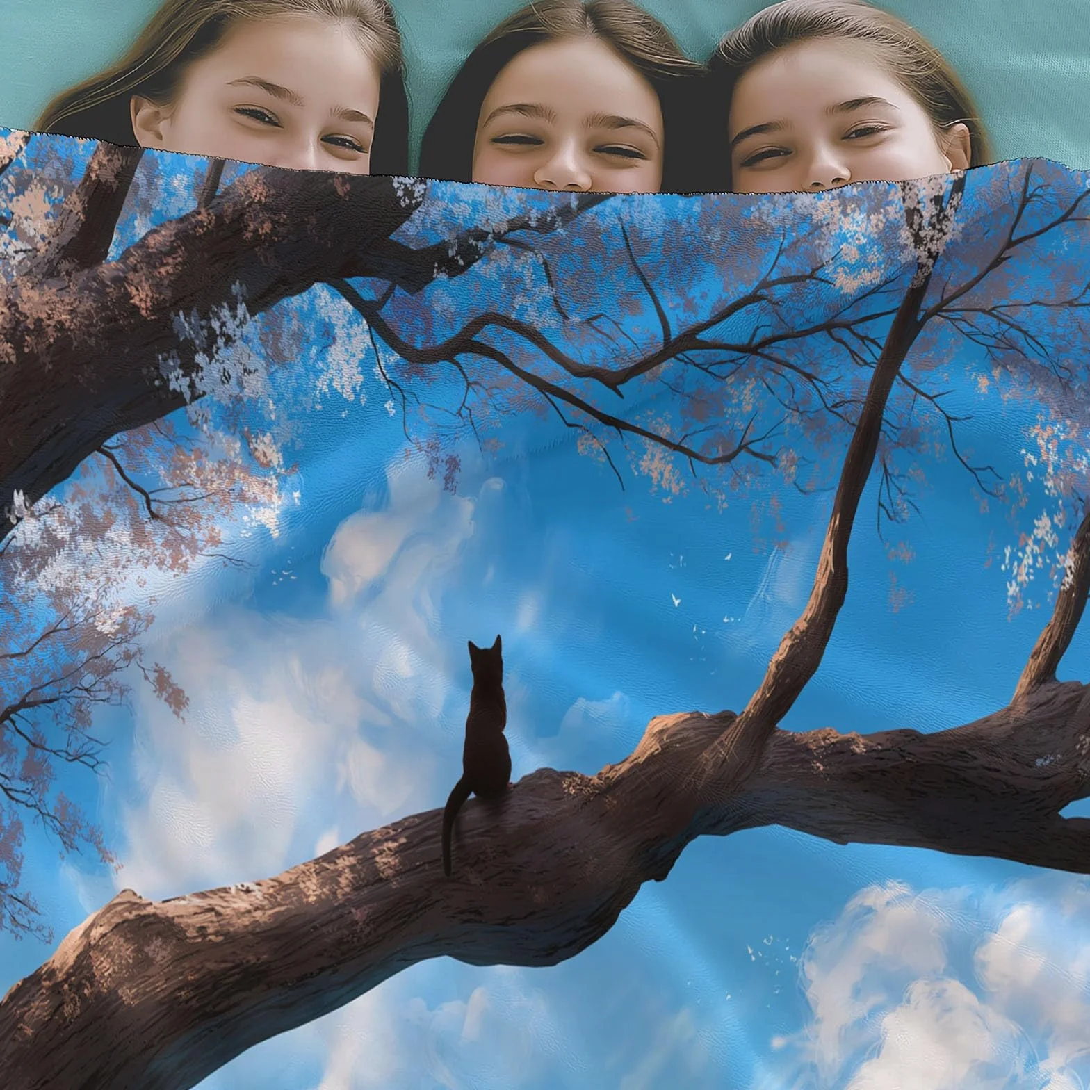 Puszysty koc flanelowy na sofę, łóżko, krzesło, miękki pejzaż miejski, kwiaty, pościel, 220 x 240 cm, dekoracyjny, ultramiękki koc dla dzieci, nastolatków, dorosłych, 220 x 240 cm