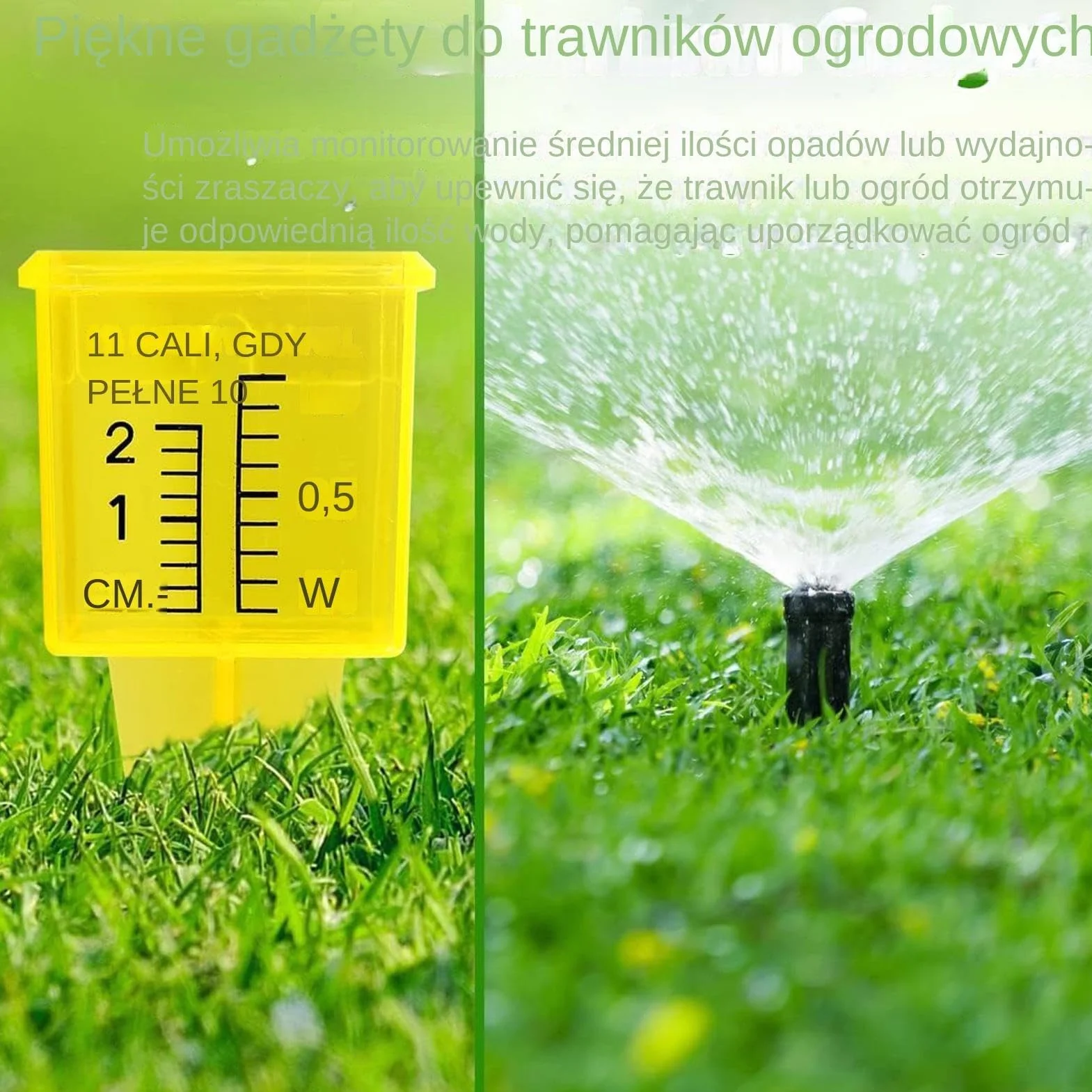 vRain Measure Gauge, Translucent Sprinkler Gauge, Portable Rain Gauge, Rainfall Measuring Tool, Reusable Rain Meter, Garden Rain Gauge, Sprinkler Catch Cups, Rain Gauge with Stake, Backyard Rain Gauge
