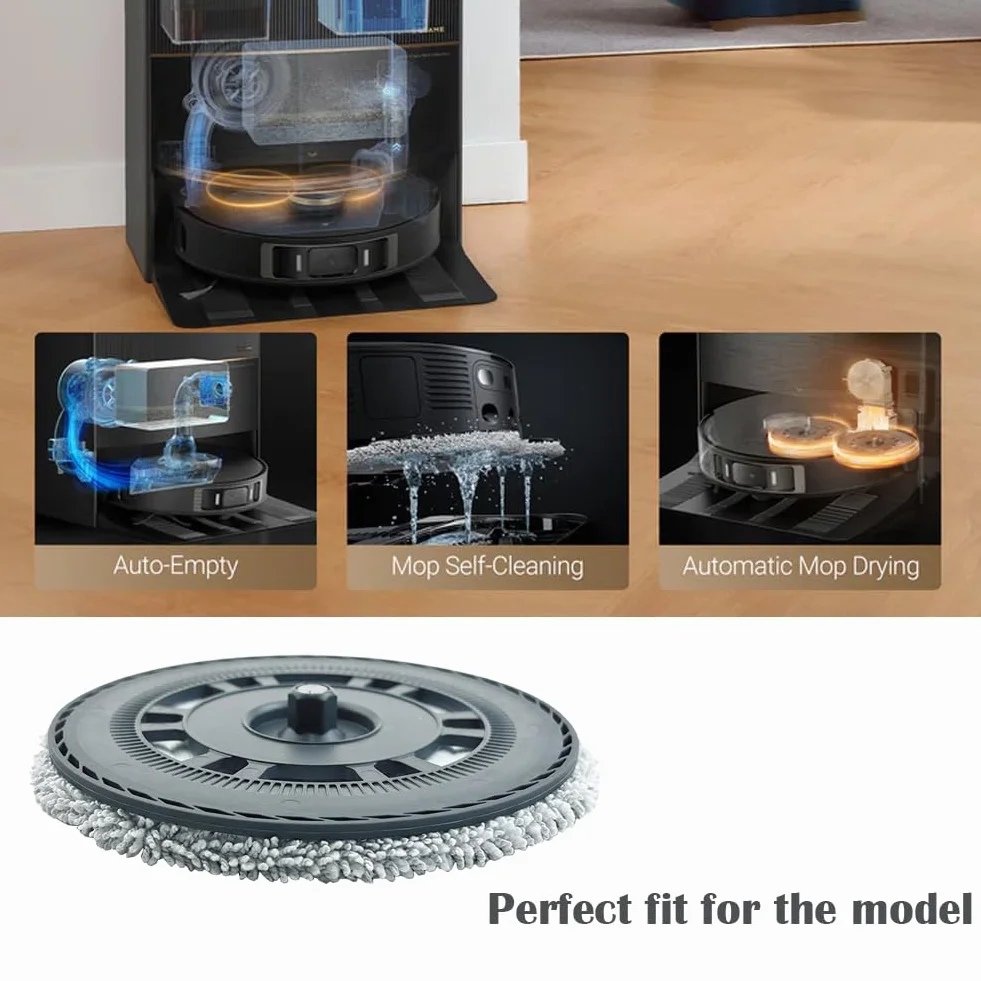 2 sztuki uchwytów do ściereczek zamiennych akcesoria do Dreame L10s Pro Ultra Heat /X40 Ultra/ L20 Ultra odkurzacza robota, ścieralne mikrofibrowe ściereczki