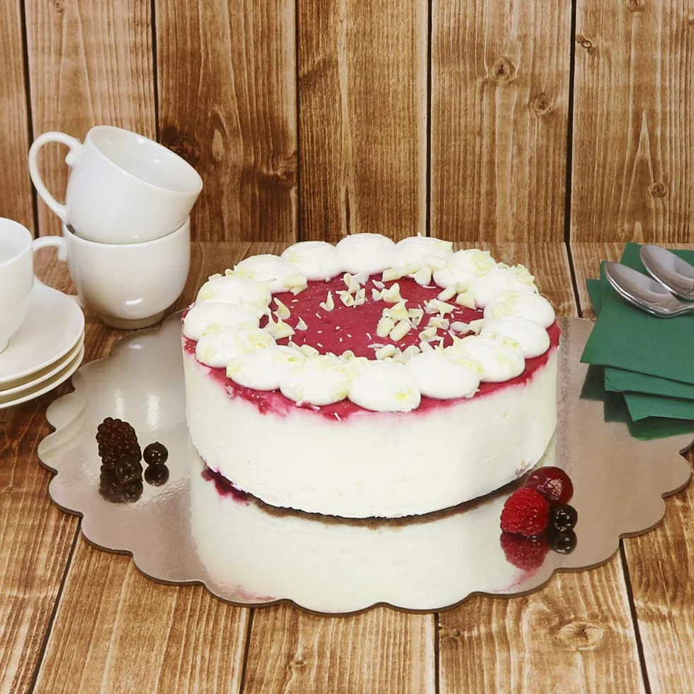 COM-FOUR® 8x powlekana podstawa do tortów - talerze do tortów jako podstawa do dekorowania i serwowania - tekturowy talerz do tortów - Ø 30 cm (08 sztuk - male/Ø 30,5 cm)