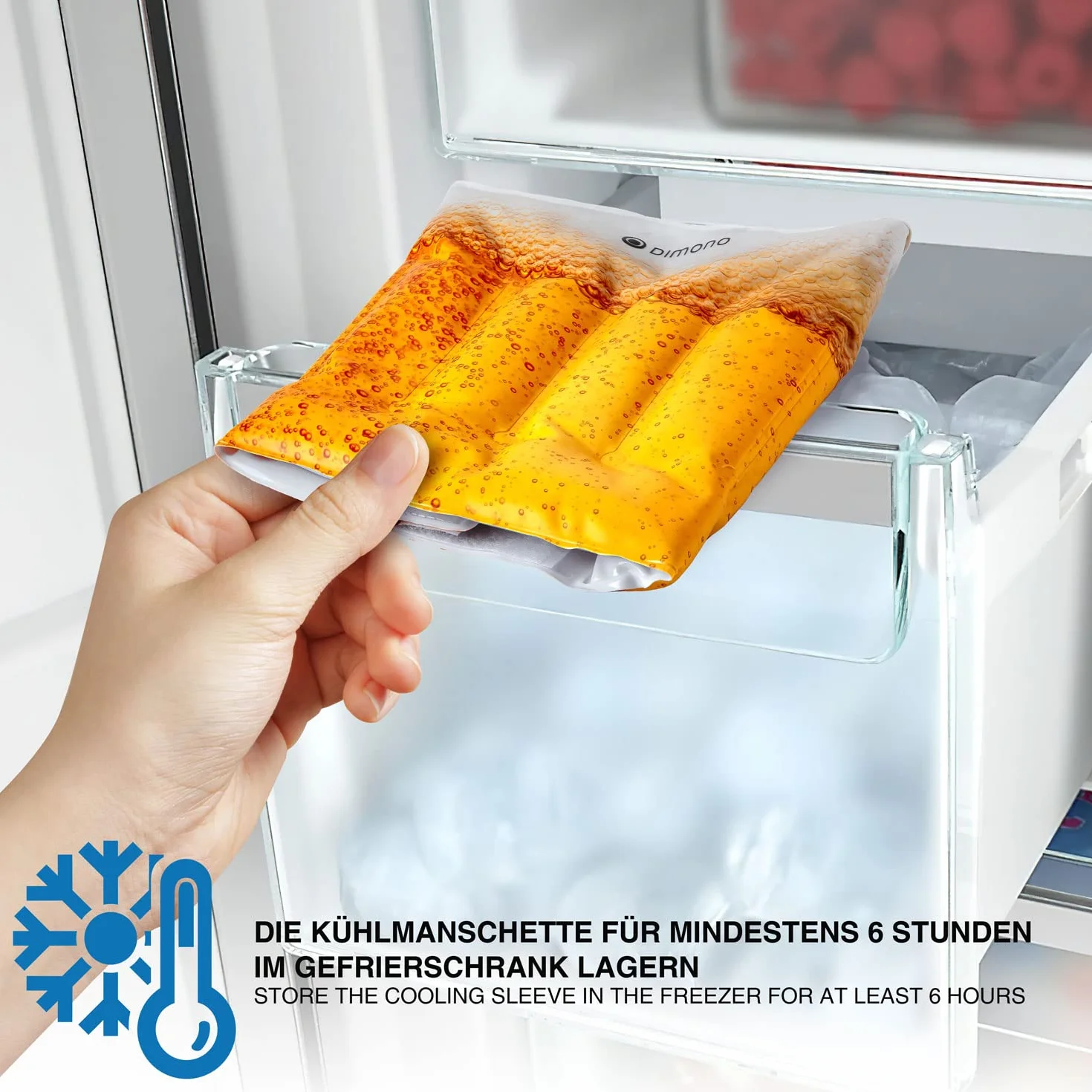 Diomono® Kołnierz chłodzący do butelek; Kołnierz chłodzący do butelek piwa, wina i wina musującego