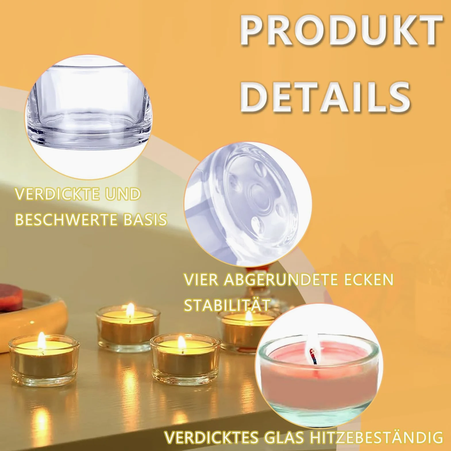 Zestaw 15 szklanek na świeczki typu tealight, średnica 4,5 cm, przezroczyste świeczniki na podgrzewacze, dekoracyjne, mini świeczniki szklane do dekoracji domu, na stół, na wesele, dekoracyjne słoiki