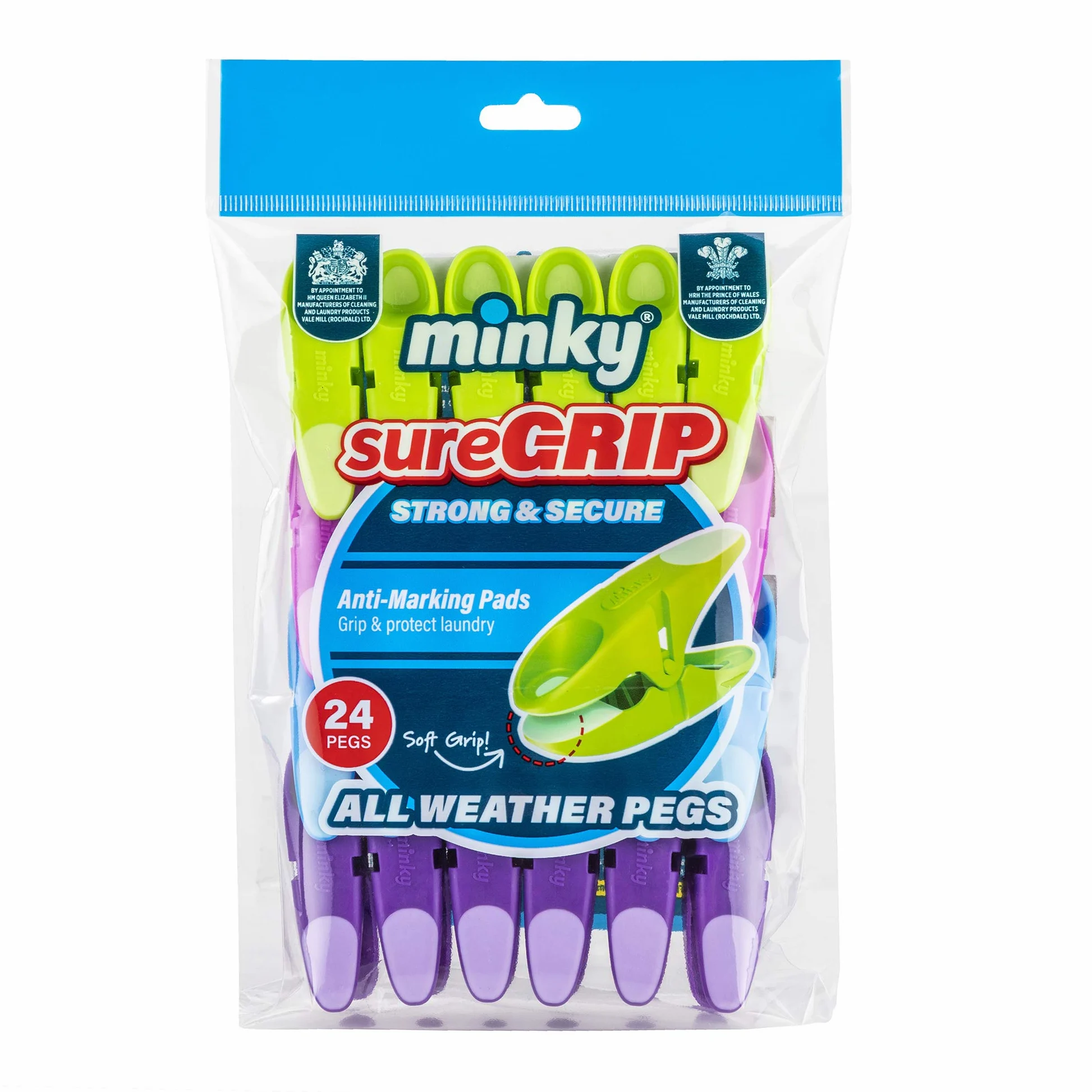 Minky SureGrip śledzie, różne kolory, 24 sztuki