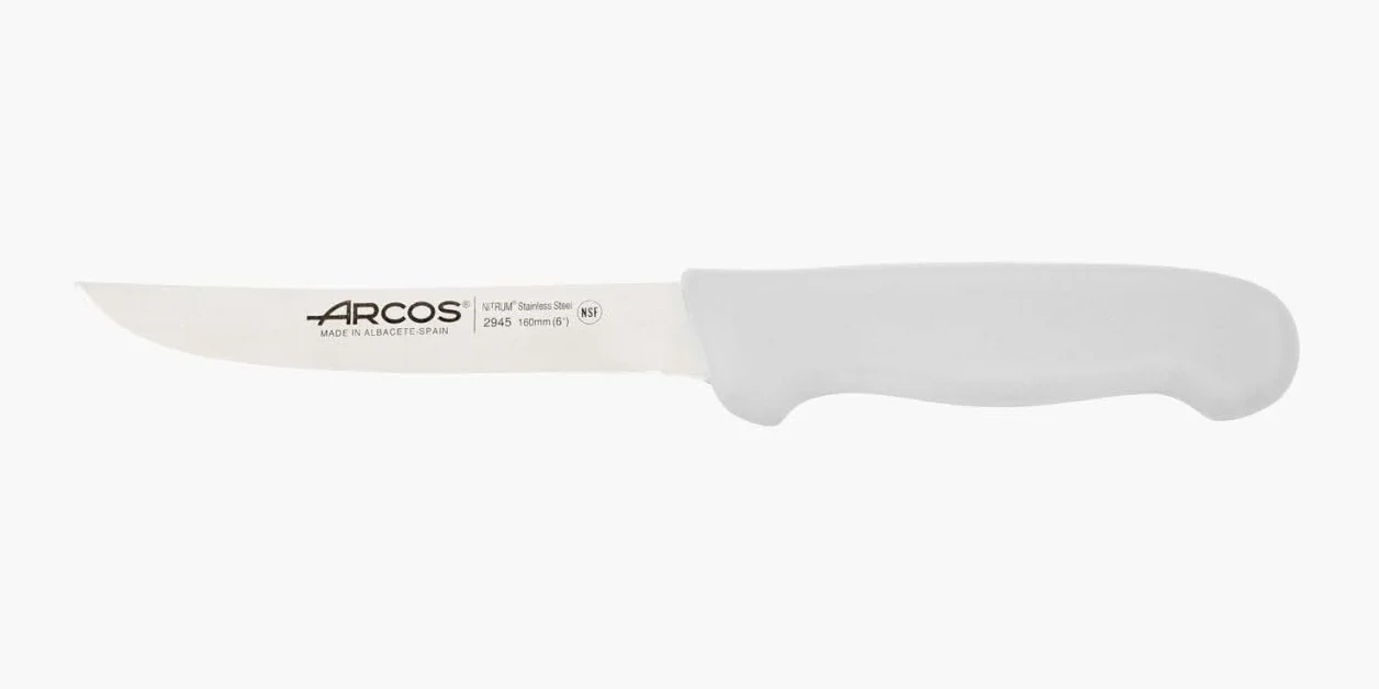 Arcos 294524 seria 2900-boning nóż nóż nitrom 160 mm (6,30 cala) - uchwyt polipropylenowy biały kolor, stal nierdzewna 18/8