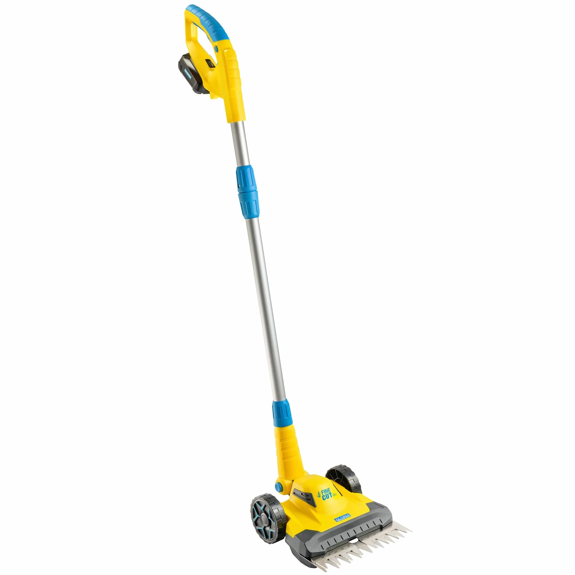 GLORIA Przycinarka akumulatorowa FineCut 18V SET | Z akumulatorem BOSCH 18V i ładowarką | Idealna do kosiarki automatycznej | Szerokość cięcia 25 cm