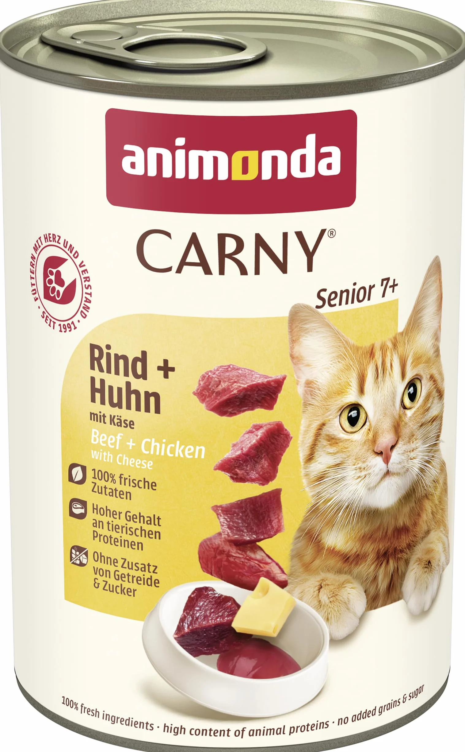 Animonda Carny Senior Karma dla Kotów, Wołowina/Kurczak Z Serem, 6 x 400 g