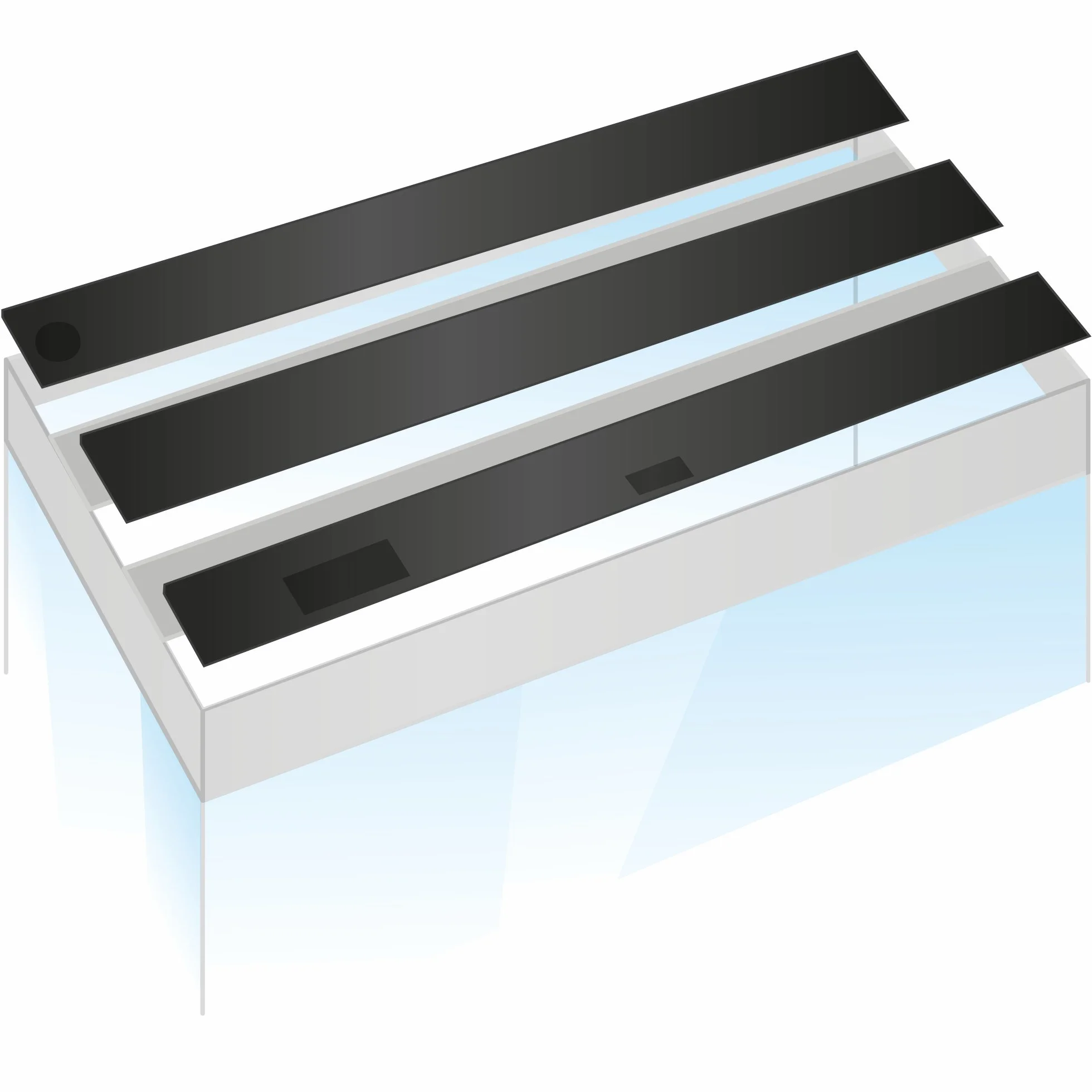 JUWEL Aquarium - Zestaw klap 120/50 IV (3-częściowy) - pasuje do Rio 300/350