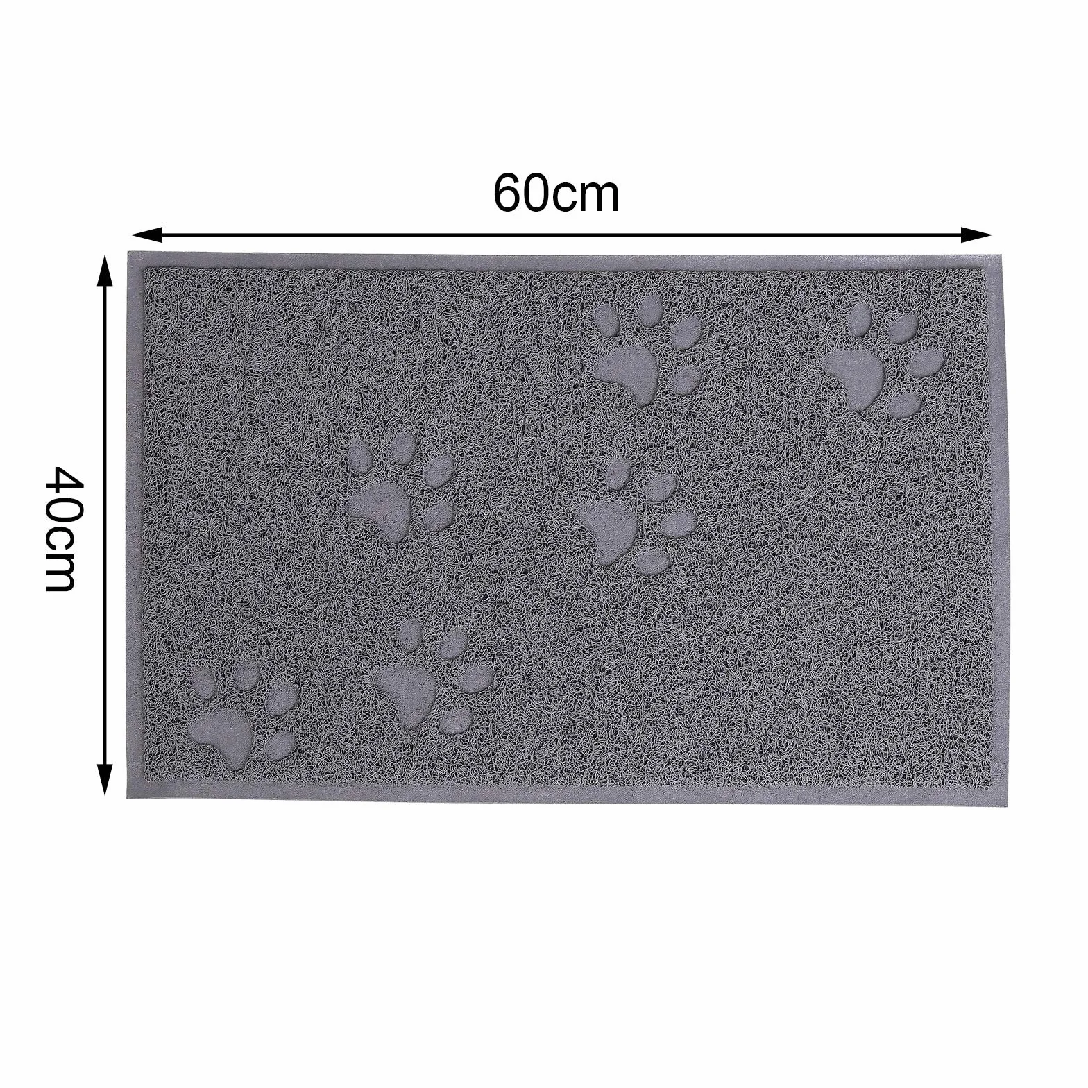 Mata pod kuwetę PVC 40x60 cm antypoślizgowa zatrzymuje żwirek szary