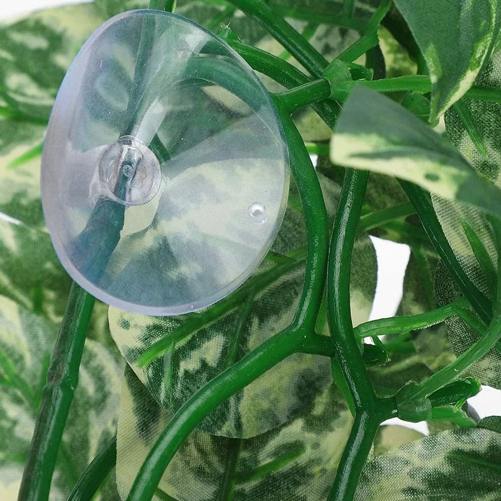 Lasy deszczowe Rośliny Terrarium Jaszczurka Habitat Decor Akcesoria Gad winorośli Sztuczne sztuczne liście Terrarium Habitat Decor dla kameleona, jaszczurki, gekona, węża, iguany