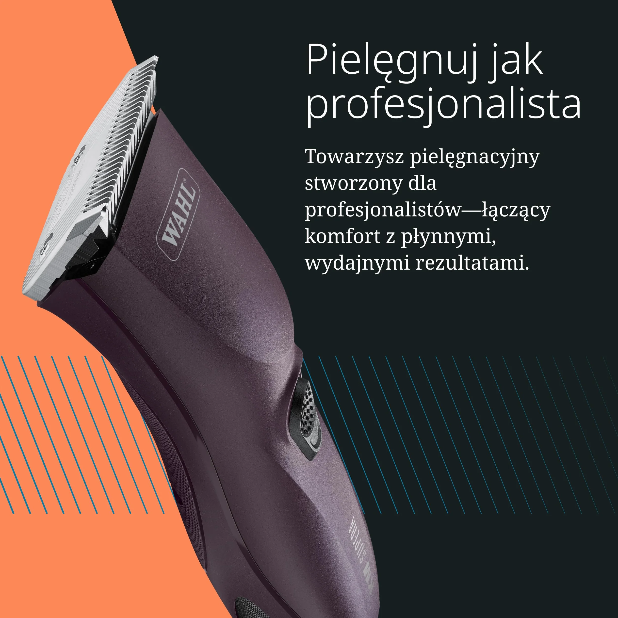 Wahl KM Supera Cordless Pet Clipper 2 wymienne baterie ustawienia wysokiej prędkości