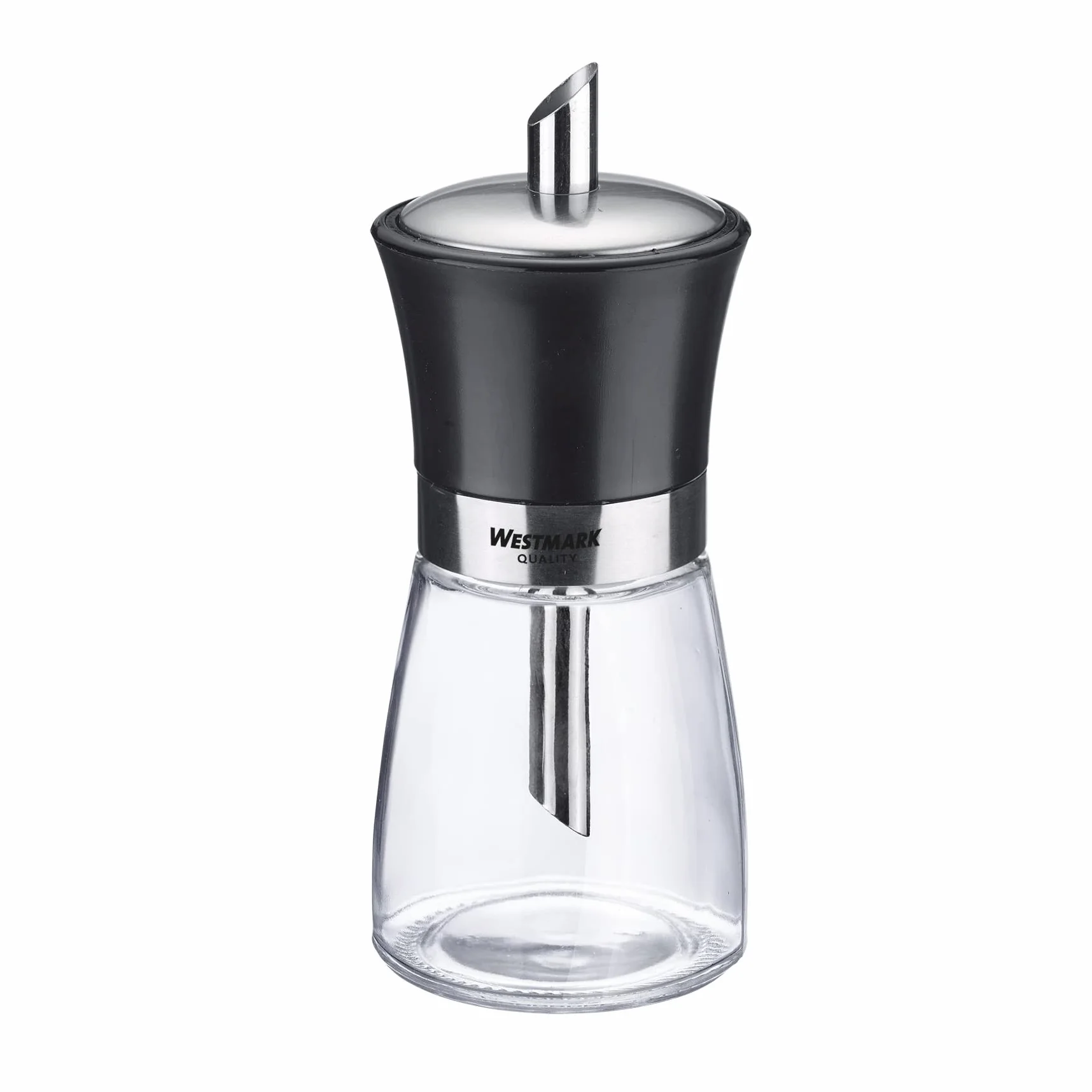 Westmark Cukiernica, Pojemność: 190 ml, Szkło/Stal nierdzewna/Tworzywo sztuczne, Blacky, Przezroczysty/Czarny/Srebrny, 63592260