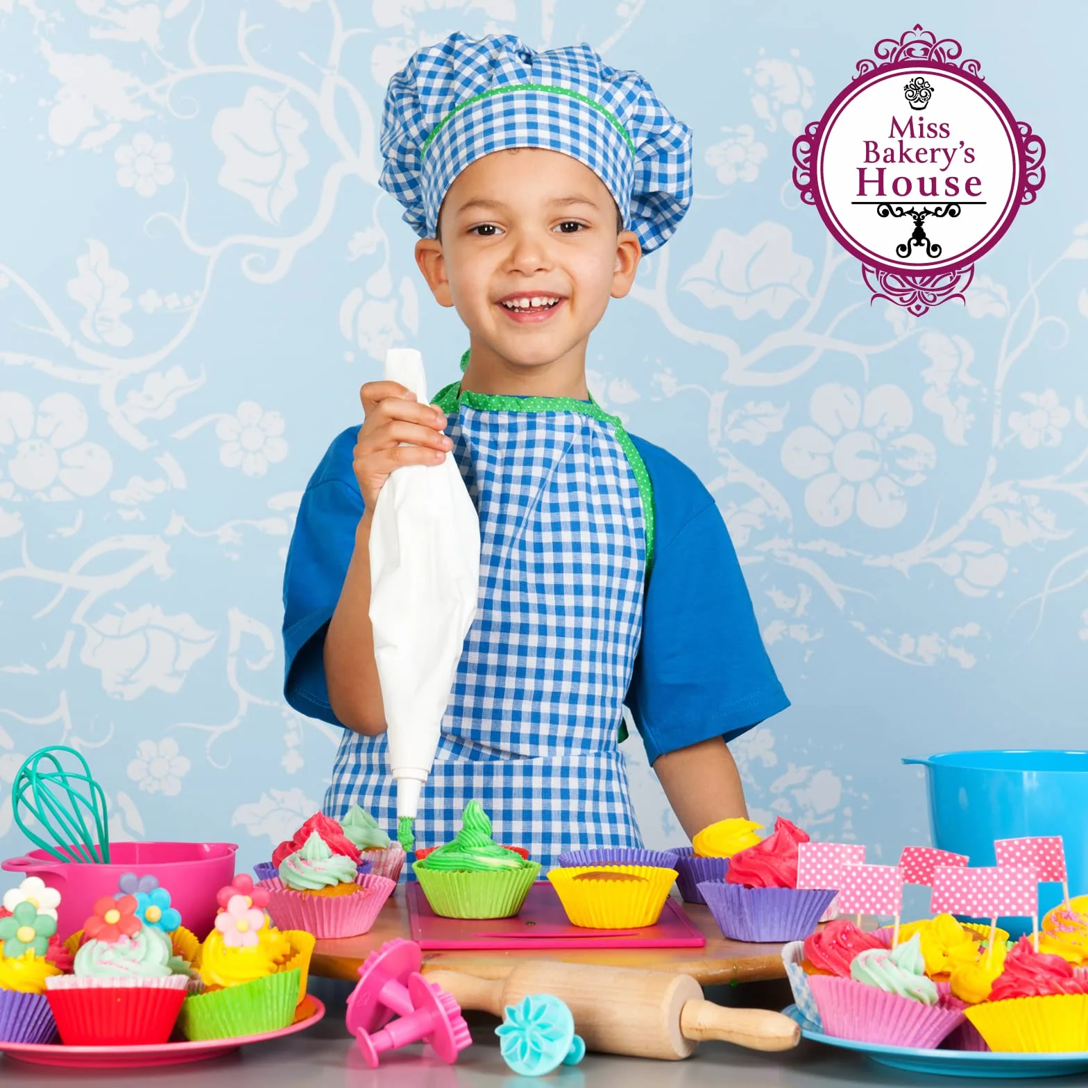 Miss Bakery's House - papierowe foremki do pieczenia - standardowe - Ø 50 mm x 30 mm - kolorowe - 250 sztuk papierowych foremek do babeczek, muffinek i form do pieczenia, zestaw na Boże Narodzenie