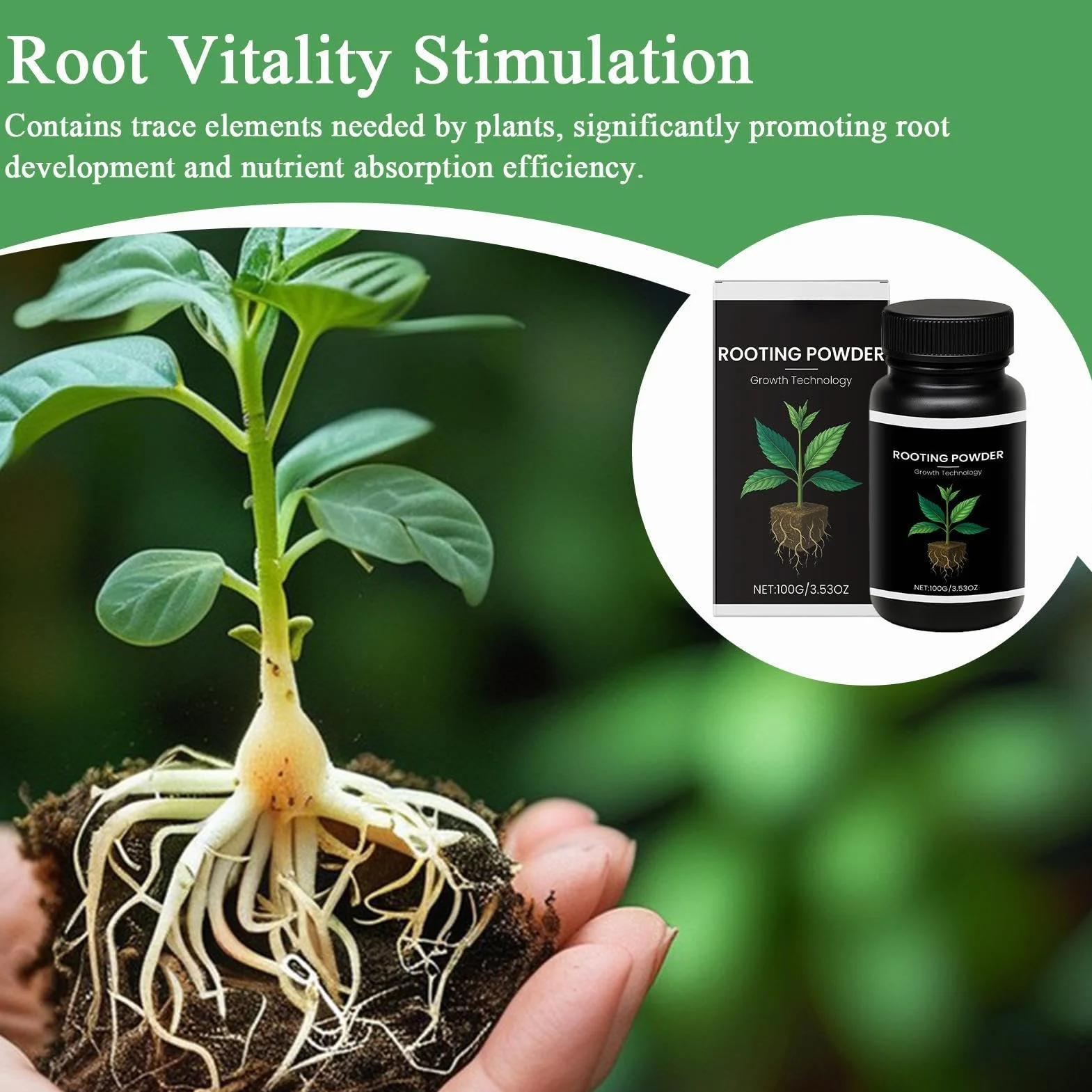 Plant Rooting Powder, Water Soluble Fertilizer Mix, Formula, Stem Cutting, Fast Root Boost For Indoor Plants, Garden Flowers, Vegetables, Backyard, Greenhouse, Nursery