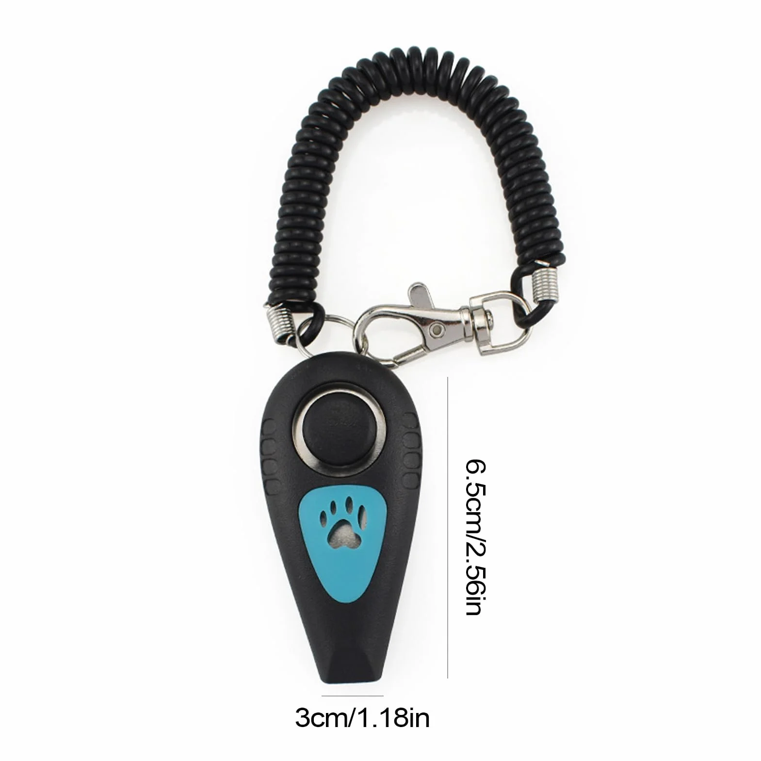 Clicker 2 w 1 dla zwierz?t – Cichy akcesorium behawioralne z paskiem nadgarstek i gwizdkiem
