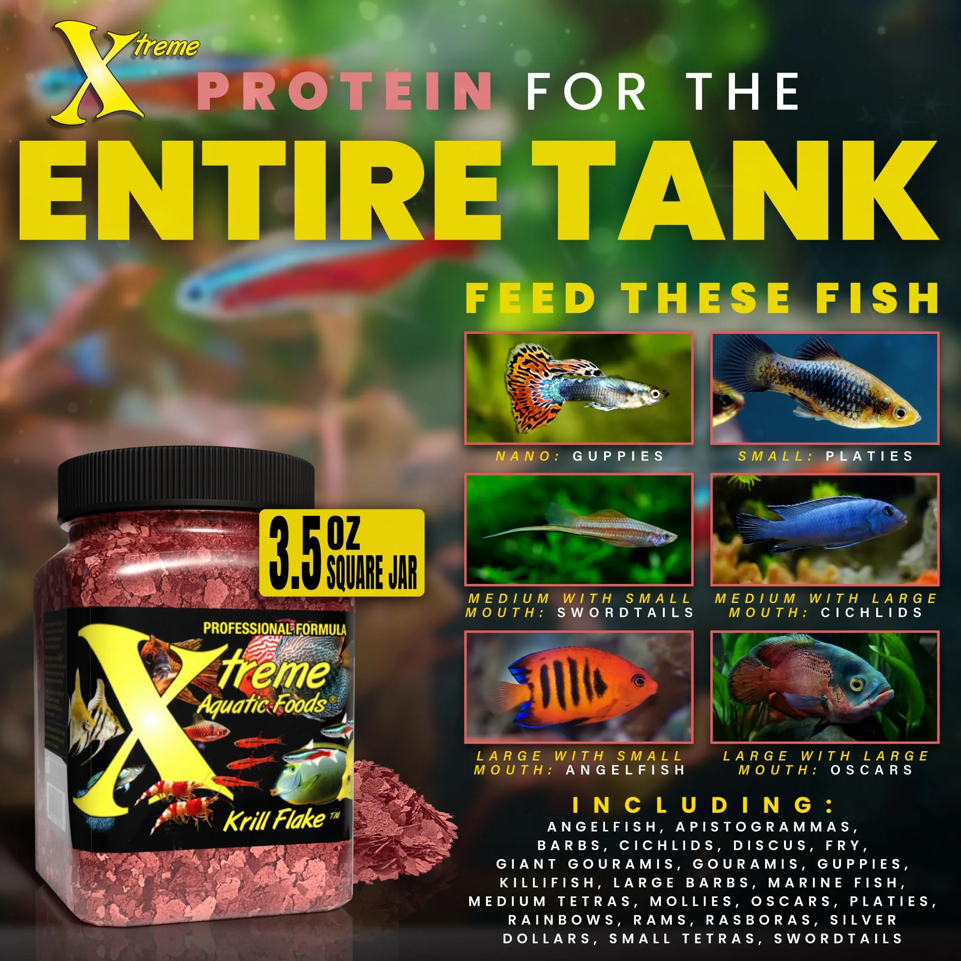 Xtreme Aquatic Foods Płatki kryla 9 uncji
