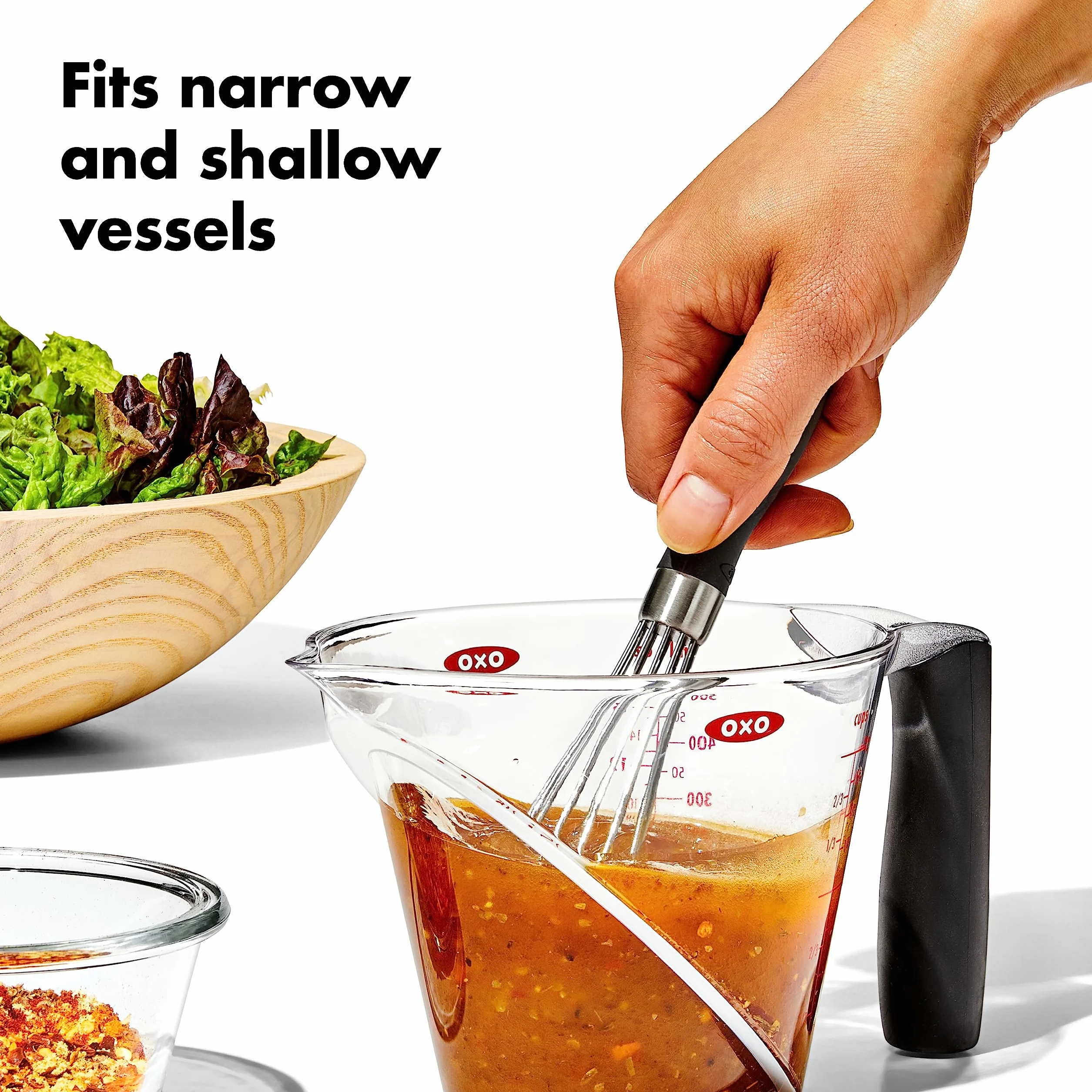 OXO Good Grips mini trzepaczka srebrna 18,4 cm