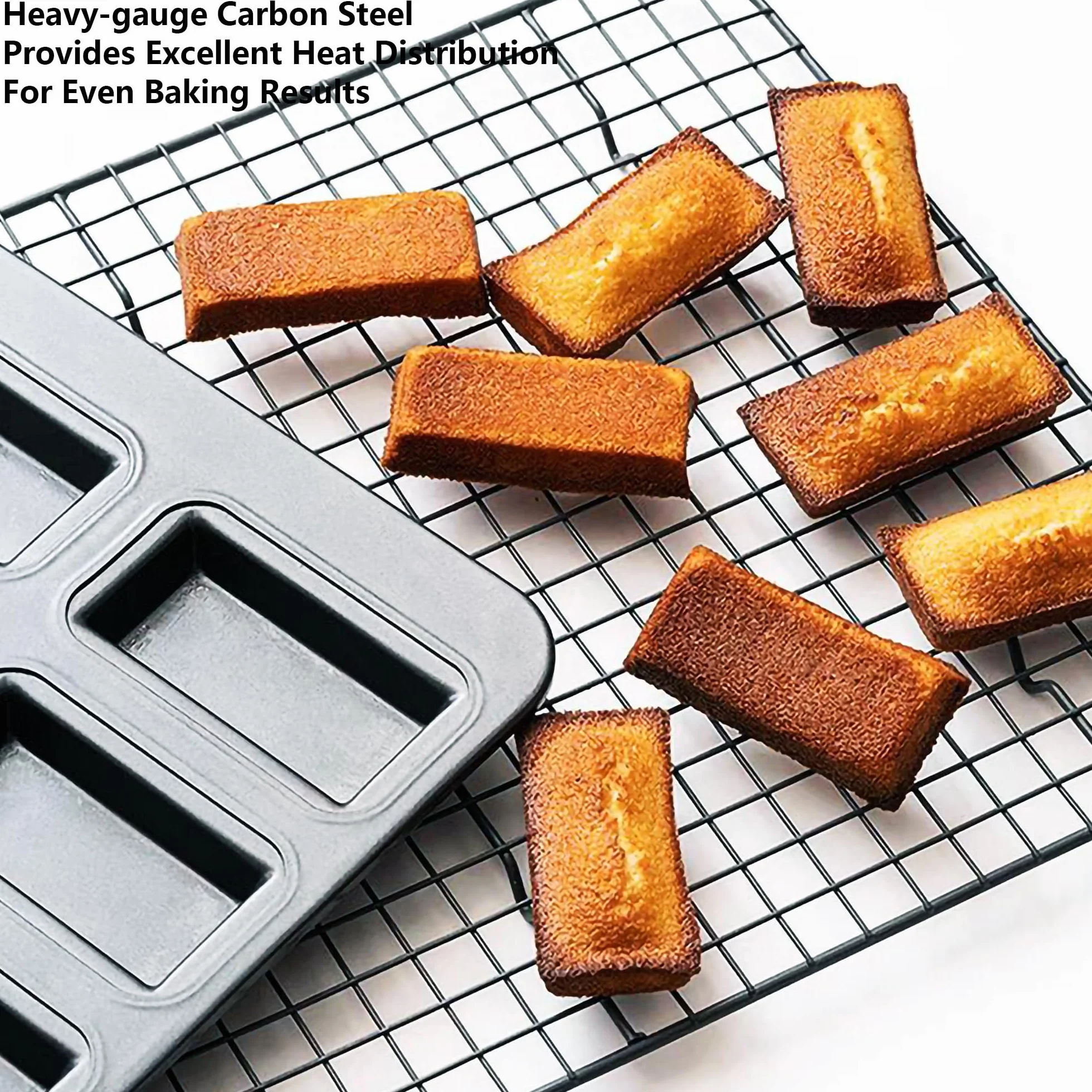 Nieprzywierająca forma do pieczenia ze stali węglowej (8 Cavity Financier Baking Pan)