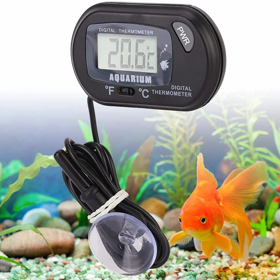Termometr do akwarium Cyfrowy LCD Termometr do wody w akwarium Terrarium dla gadów Wskaźnik temperatury do pojazdu Terrarium dla gadów, -50 ℃ ∽ 70 ℃