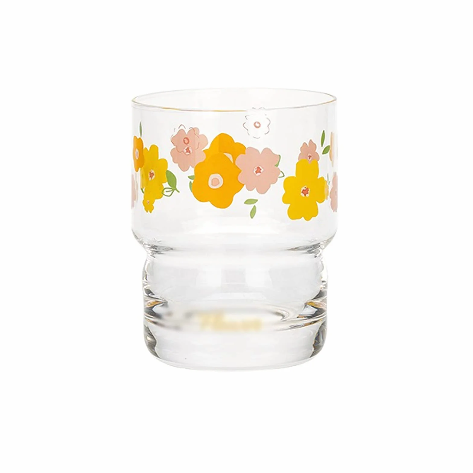 Szklanki do wody 300 ml Śliczne szklanki do picia Kwiatowy szklany kubek Kubki do picia soku Home Party Koktajl Kubek na wodę Kreatywne szklane kubki Szklane kubki (Kolor: D) (1)