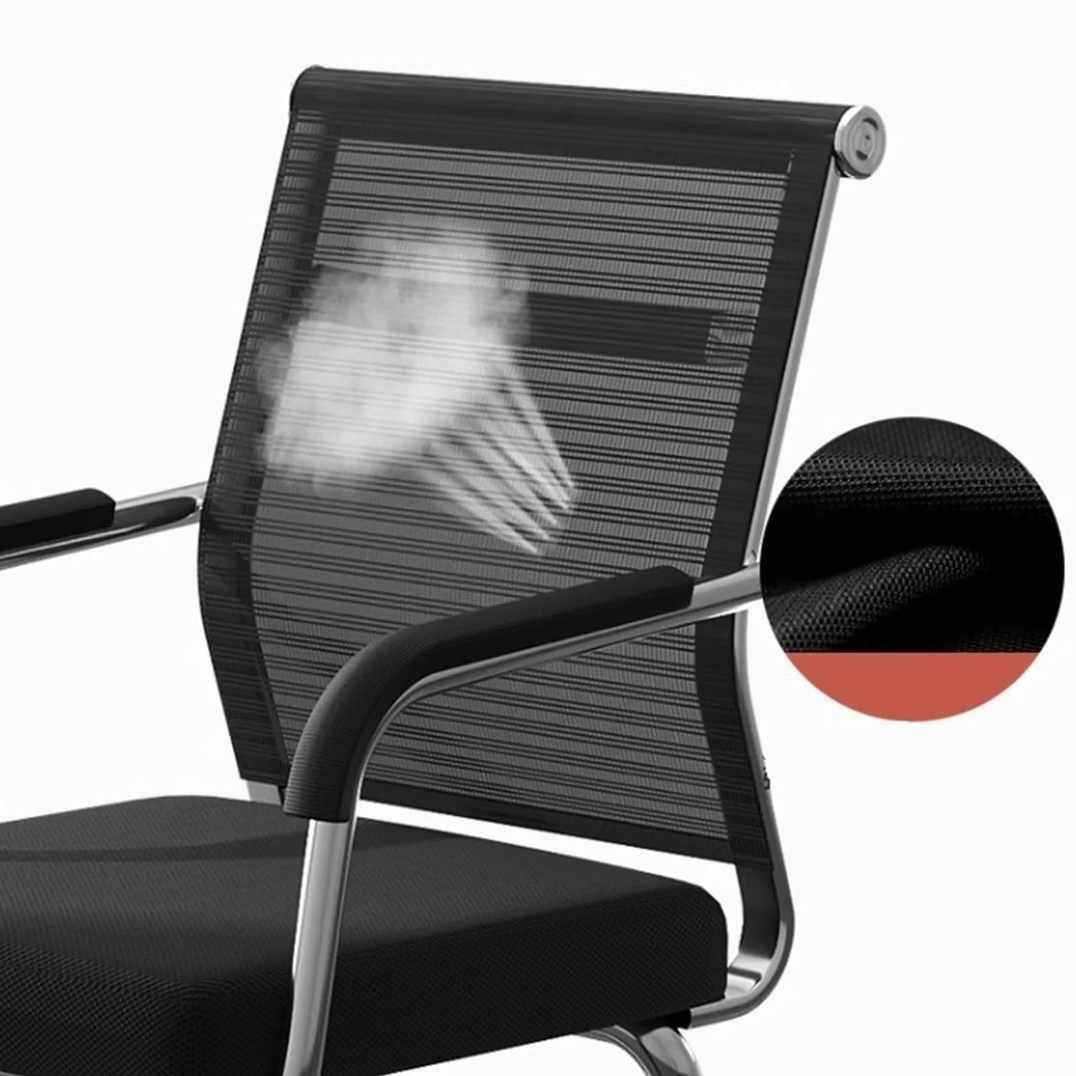 Ergonomiczne, zielone krzesło biurowe, oddychające, siatkowe, z podłokietnikami i chromowaną podstawą, wygodne krzesło komputerowe do użytku domowego i biurowego